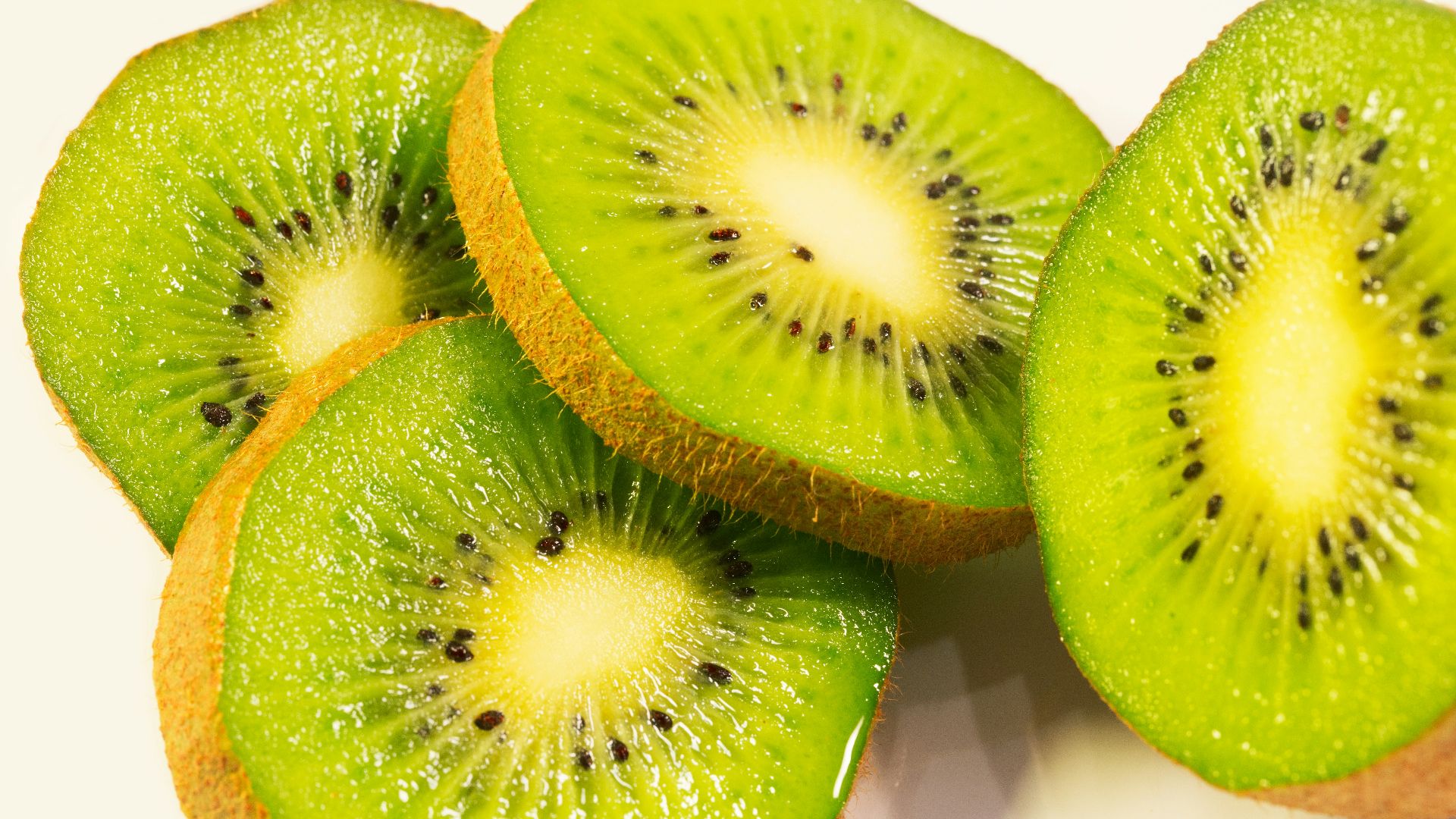 sliced green and red fruit