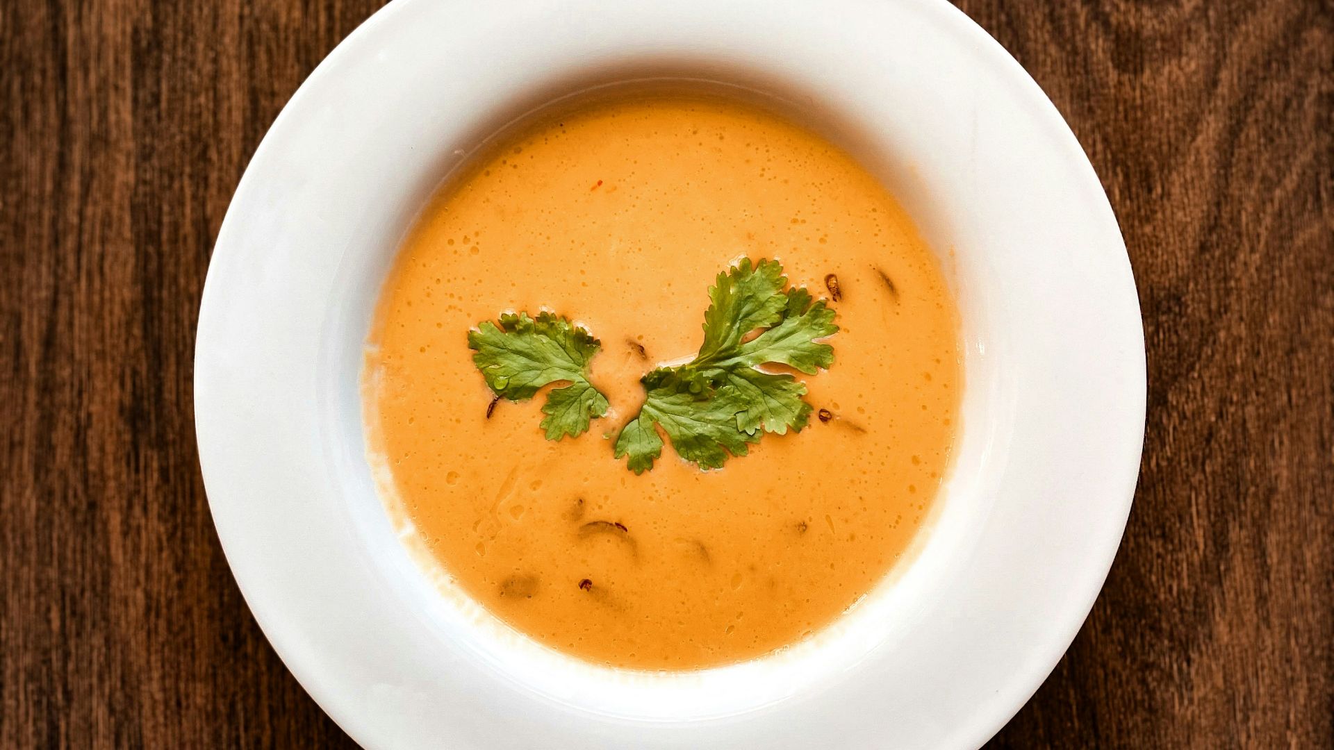 soup in white ceramic bowl