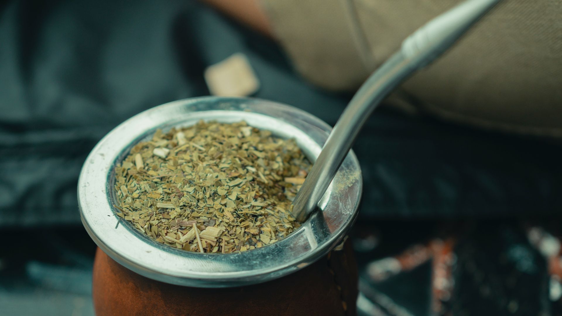 white powder in brown ceramic cup