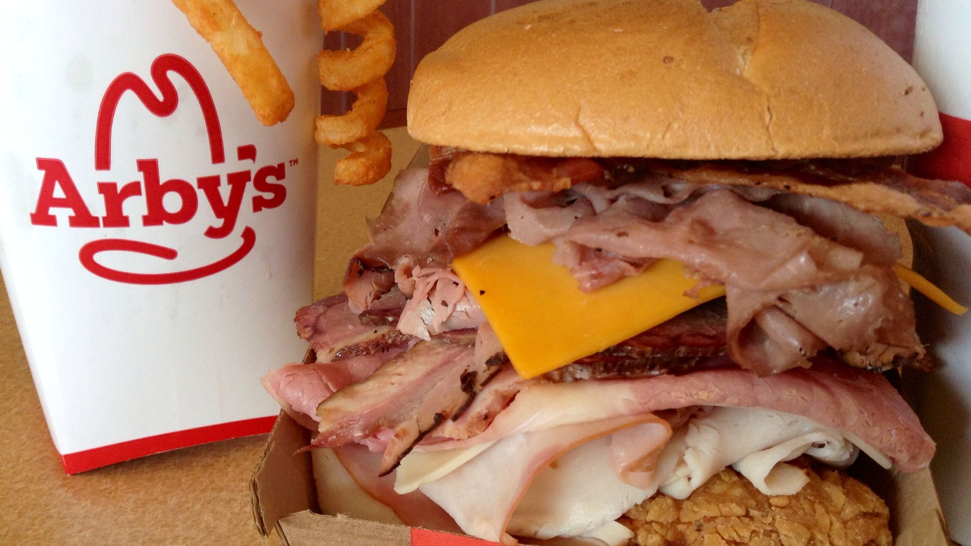 File:Arby's Meat Mountain Sandwich, 9 2014 by Mike Mozart of TheToyChannel and JeepersMedia on YouTube (14933014360).jpg