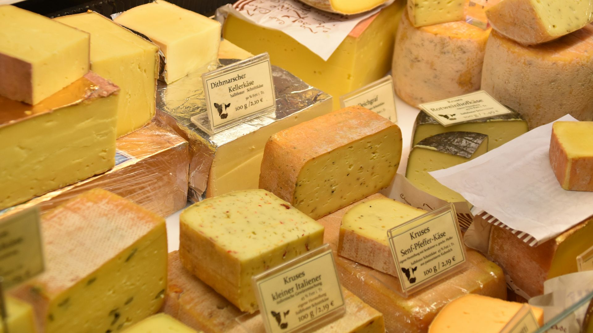 assorted pile of cheese