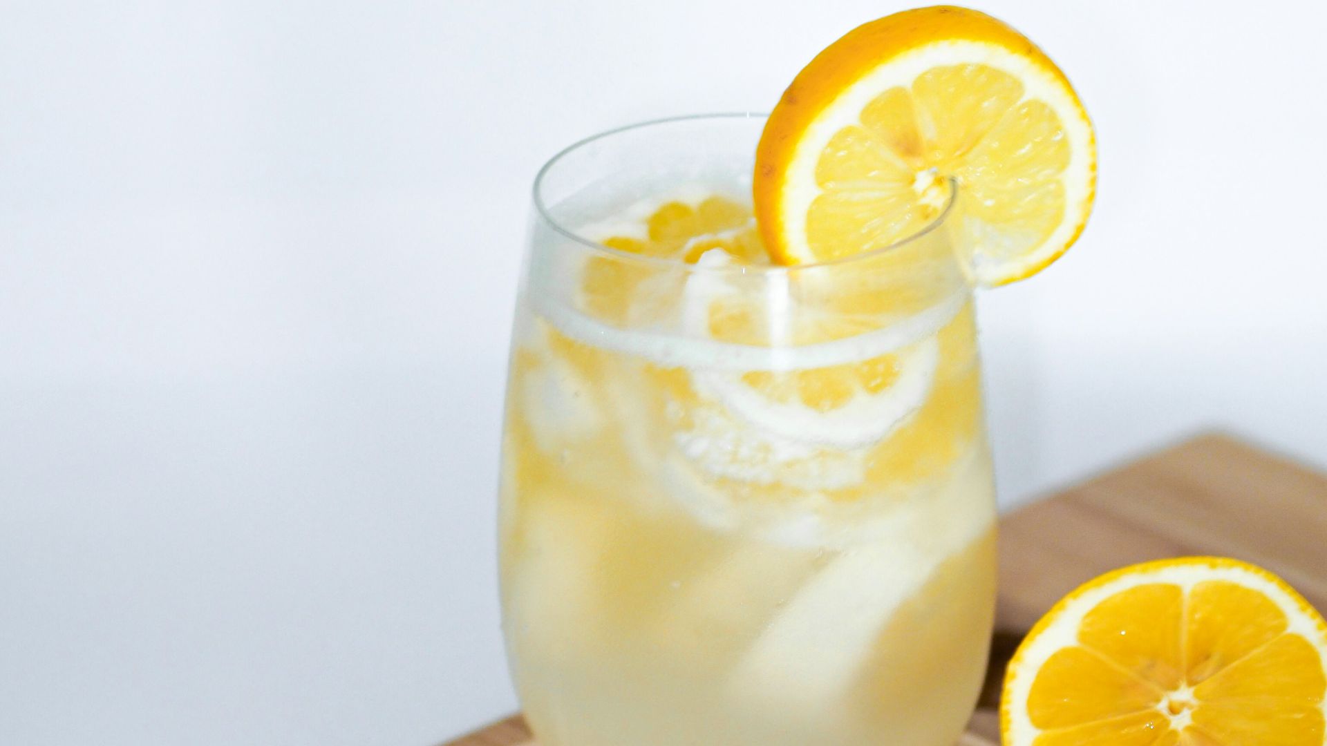 clear drinking glass with lemon juice