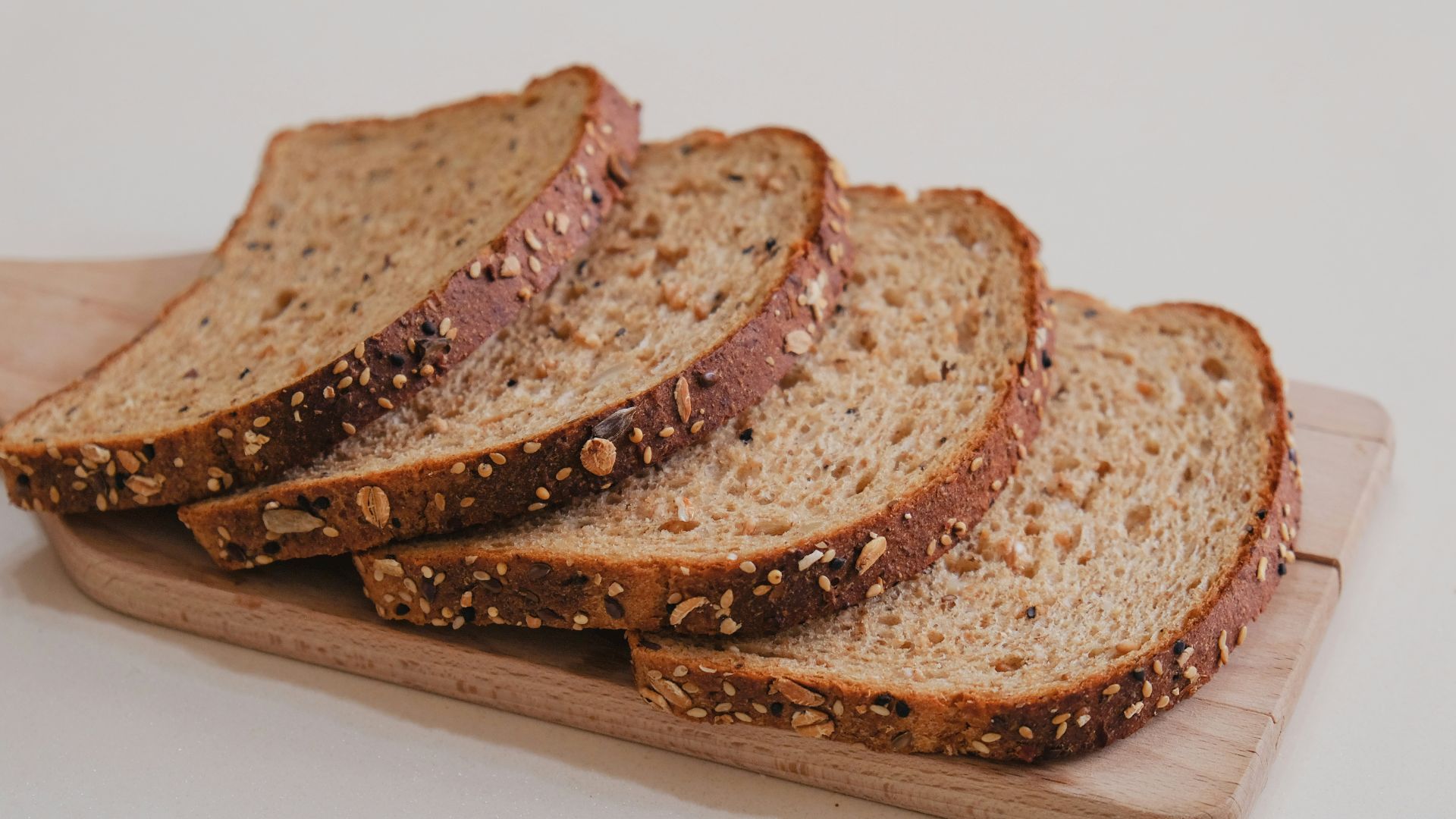 brown bread on white plate