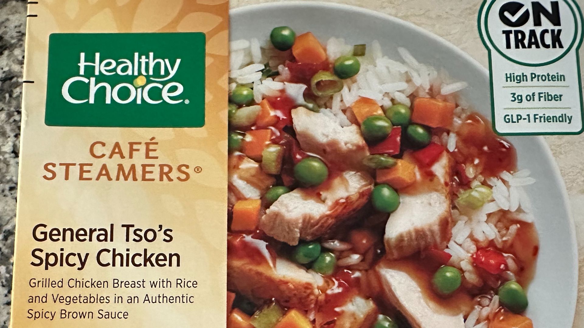File:A box of Healthy Choice Cafe Steamers General Tso's Spicy Chicken meal.jpg