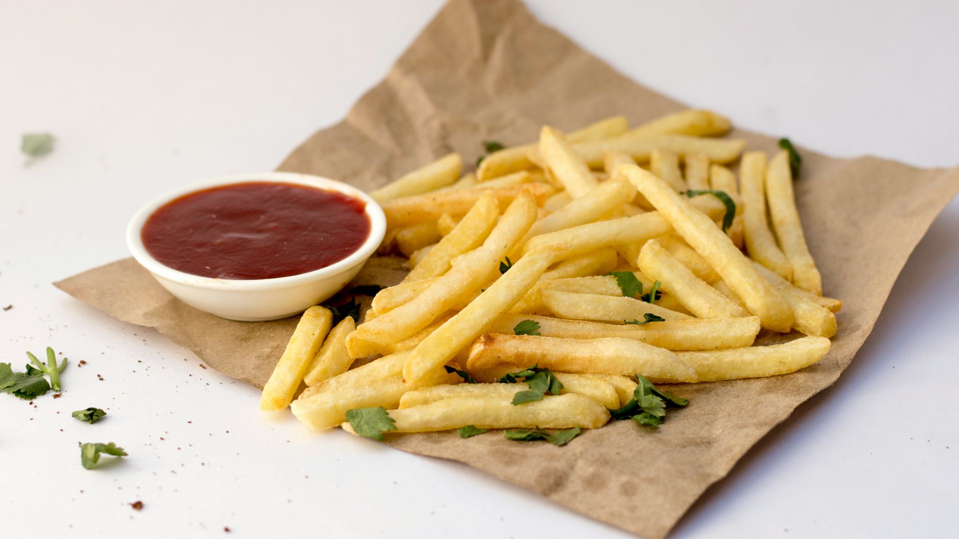 fries and ketchup