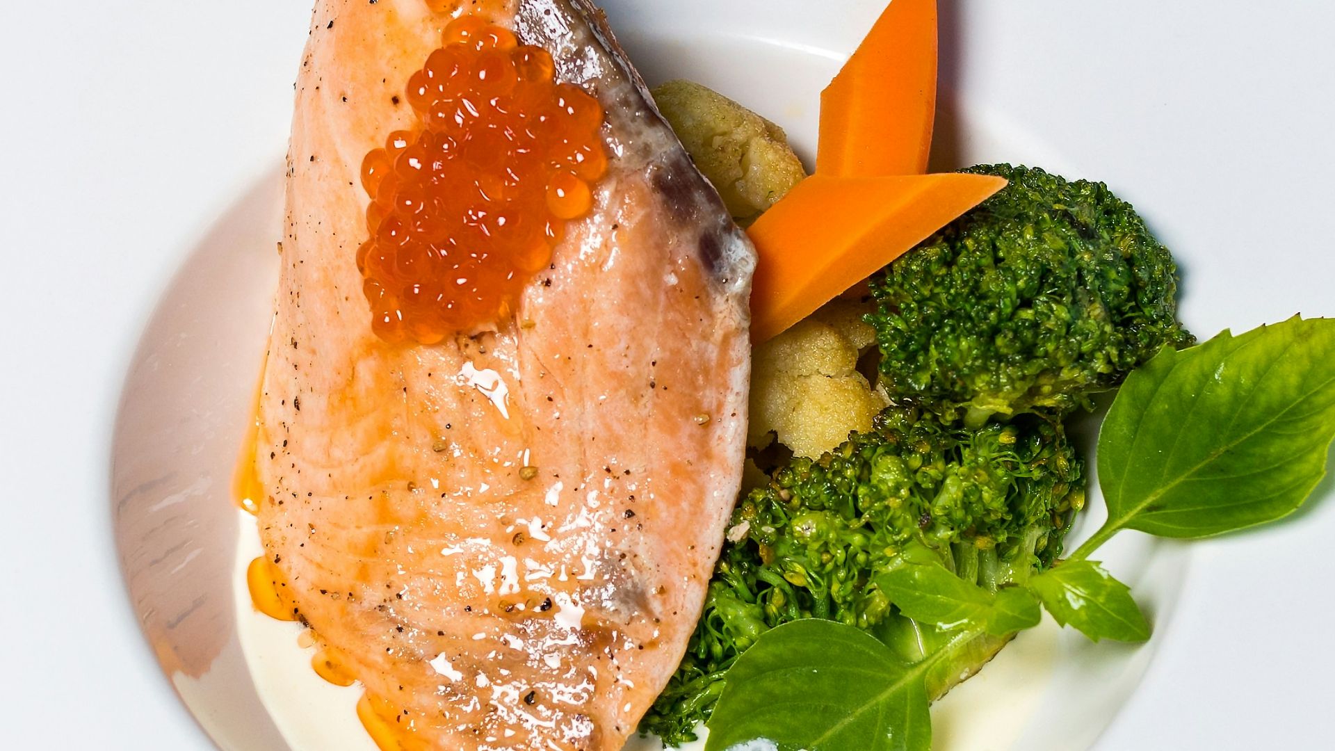 cooked food on white ceramic plate