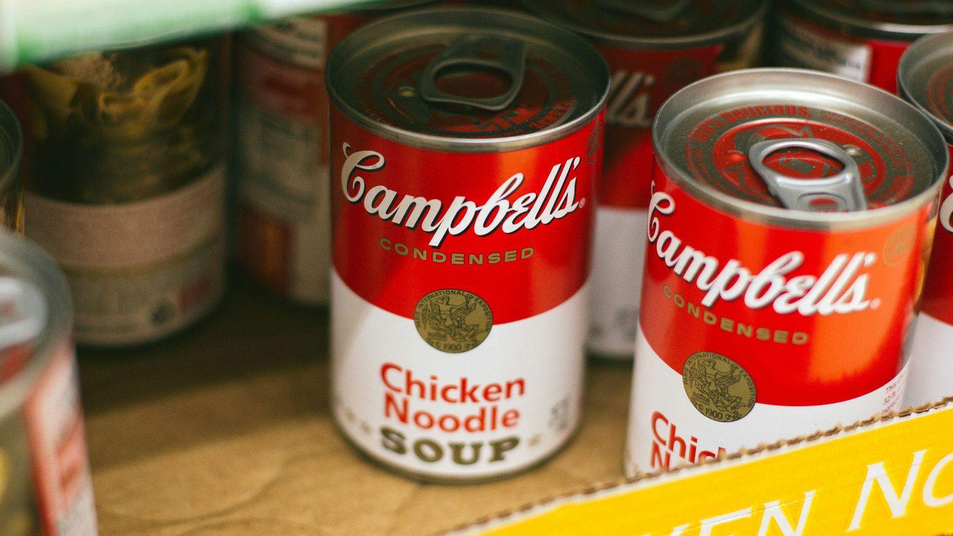 Campbells chicken noodle soup can lot