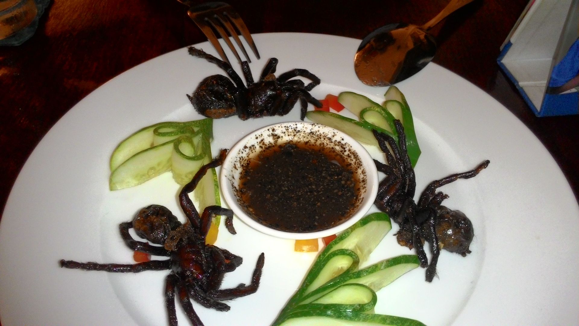 File:Fried Tarantula in Cambodian Restaurant.jpg