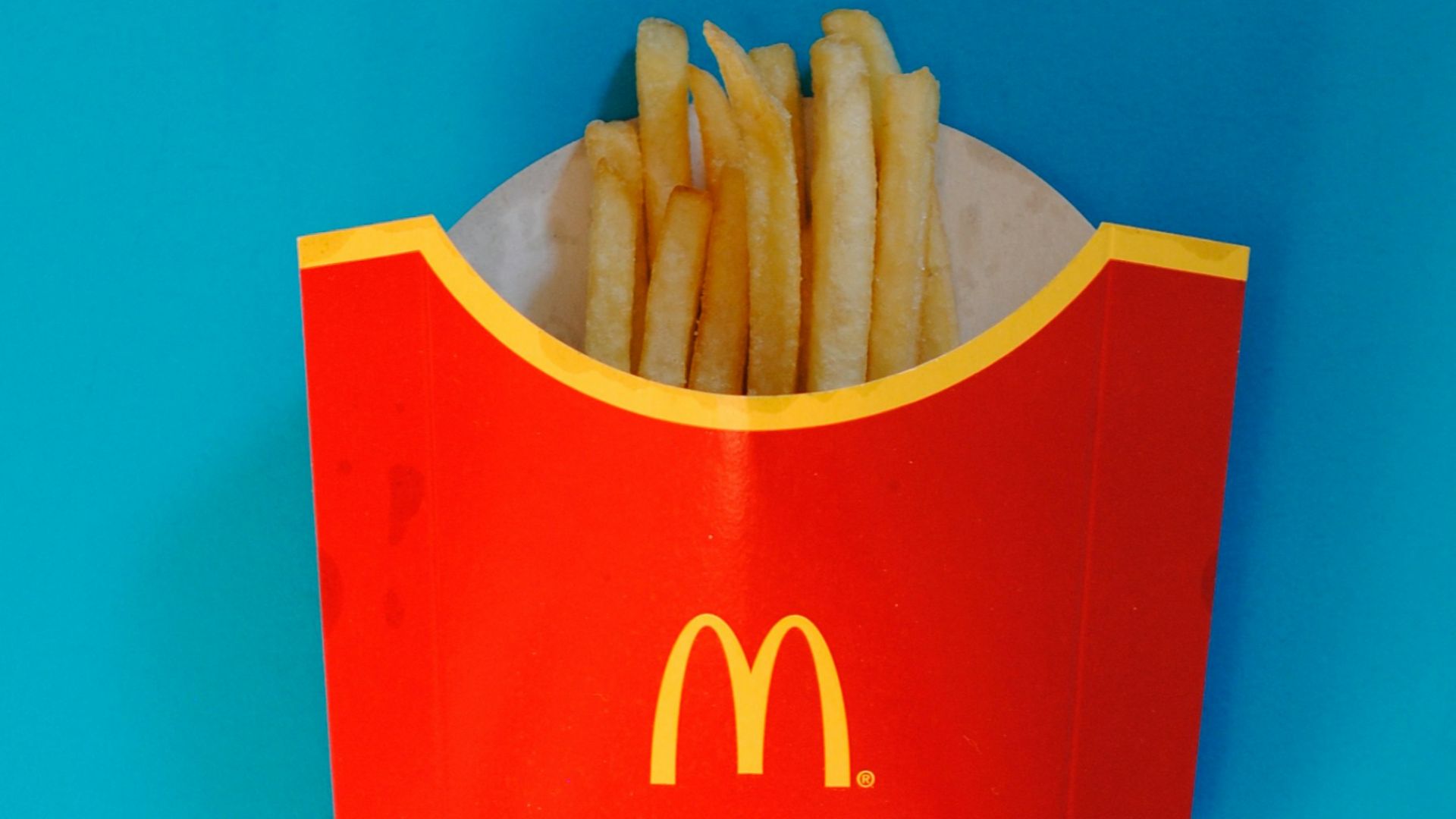 mcdonalds fries on red mcdonalds fries box