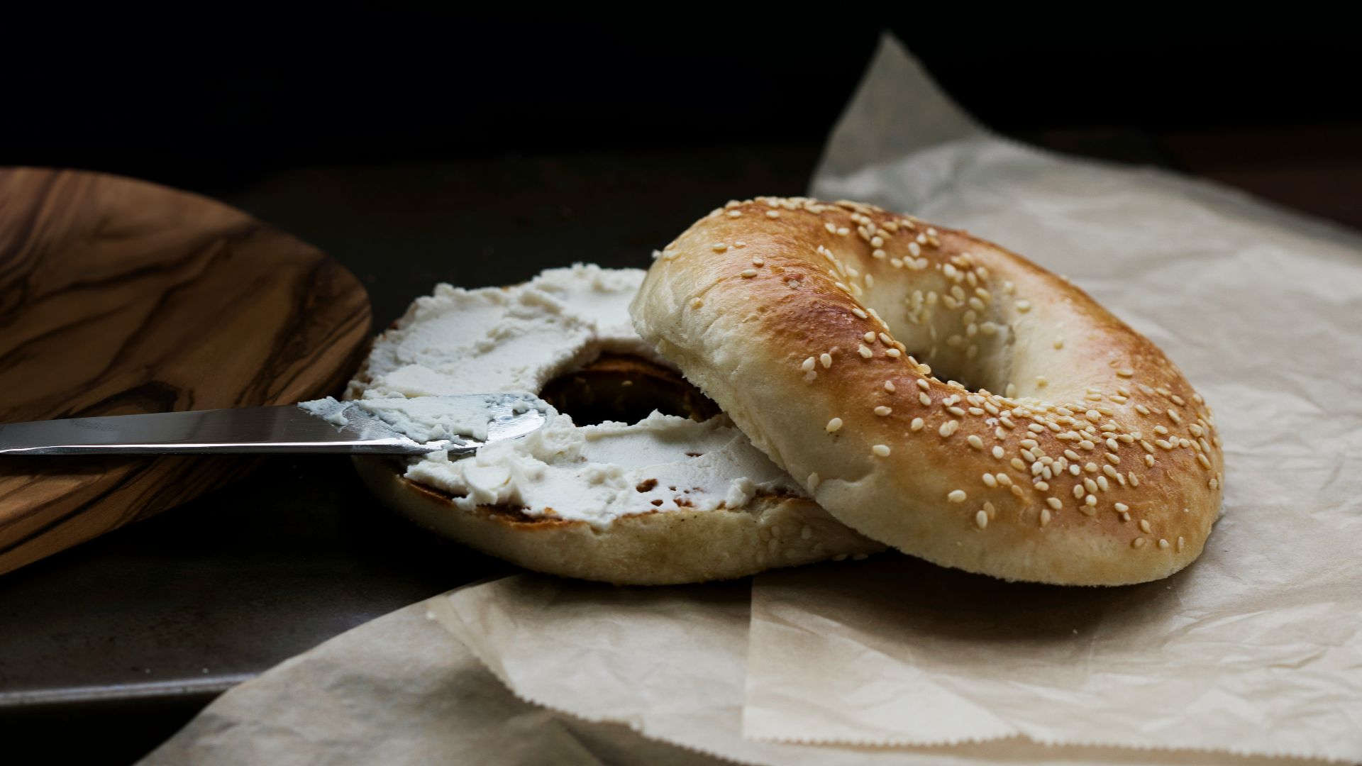 a bagel with a bite taken out of it