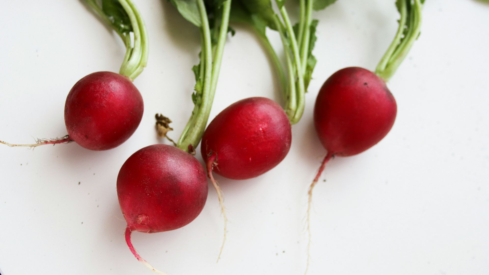 red round fruits on white surface