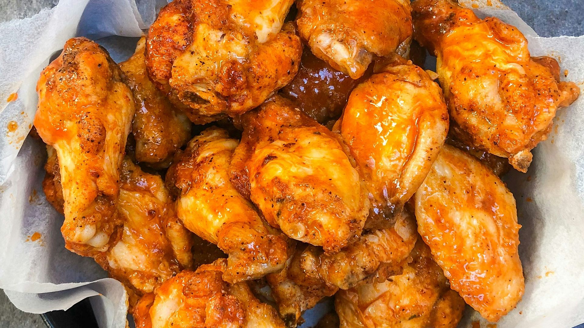 fried chicken on black plate