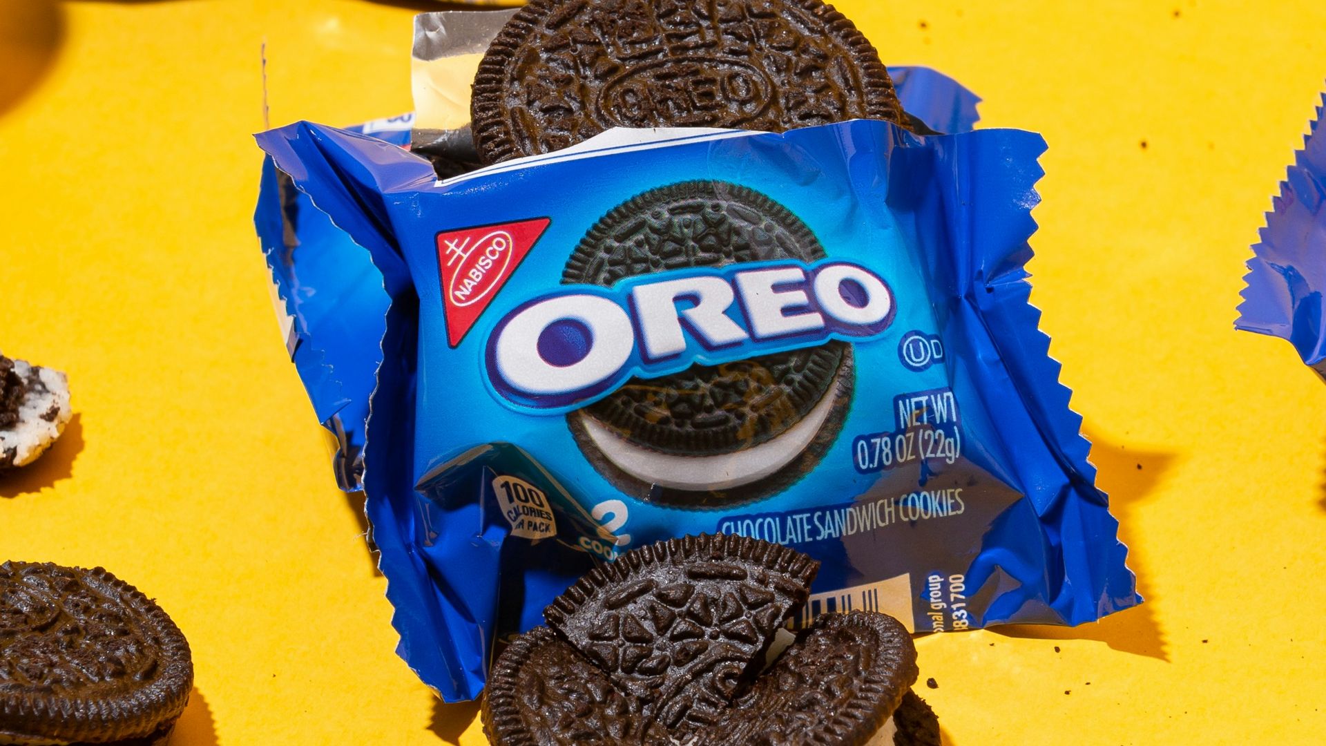 blue and yellow plastic pack