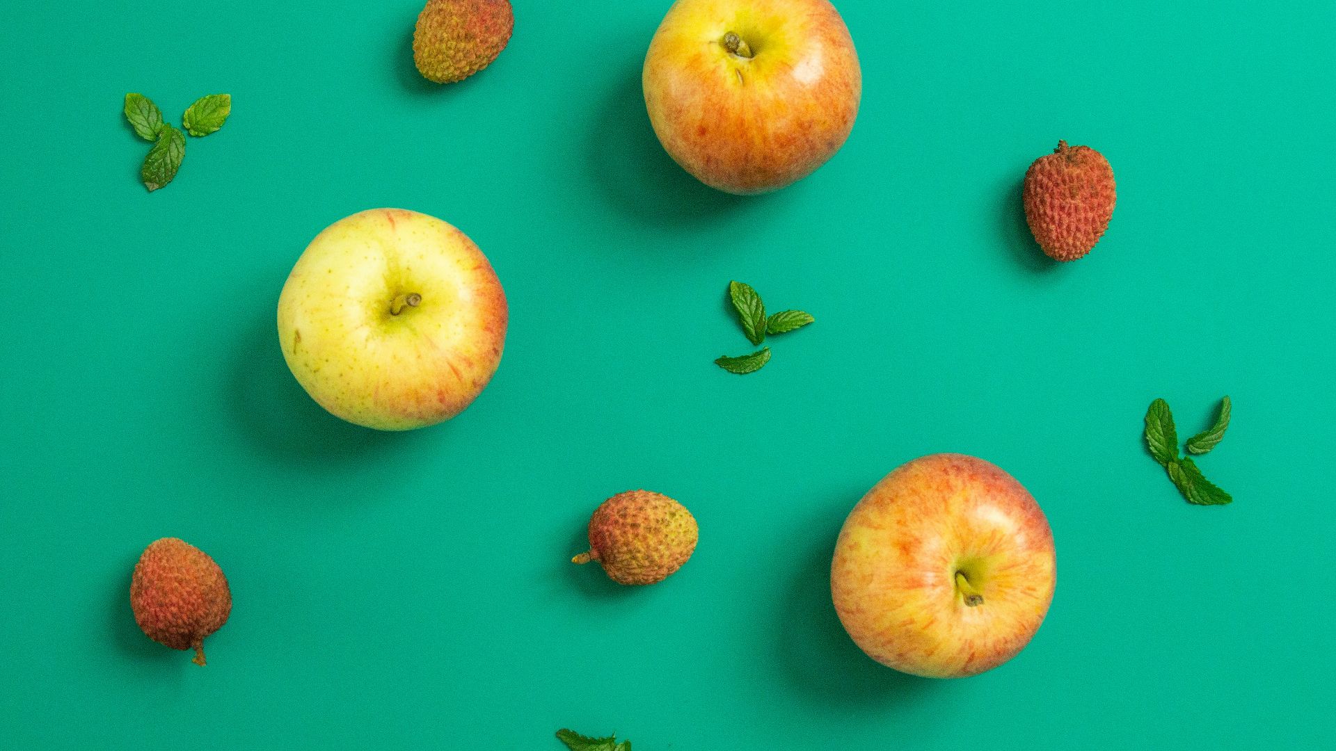 red and white apple fruits