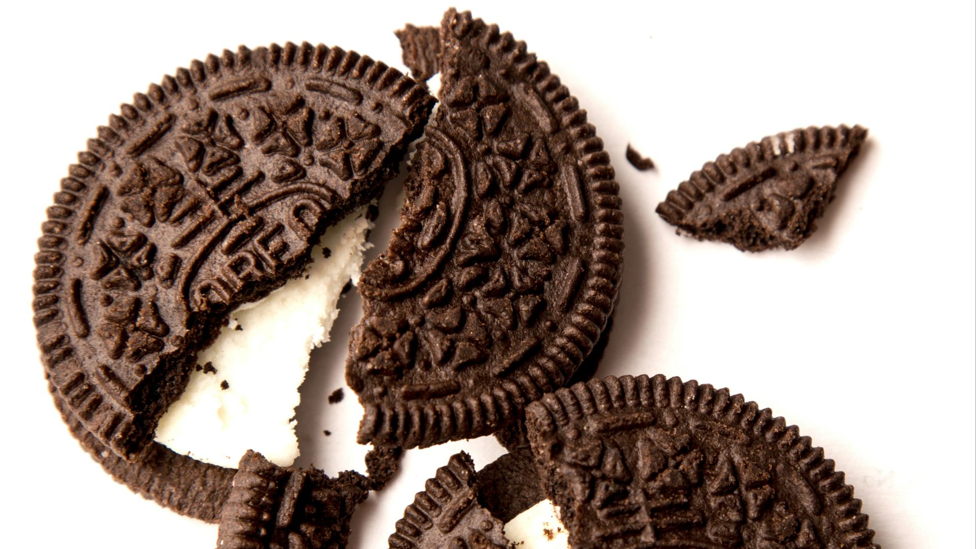 cracked Oreo cookies