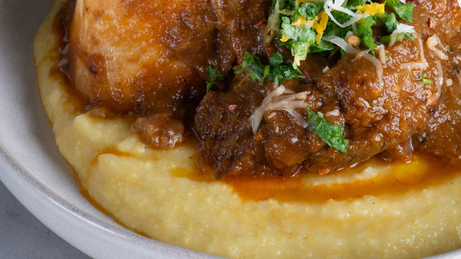 cooked food on white ceramic plate