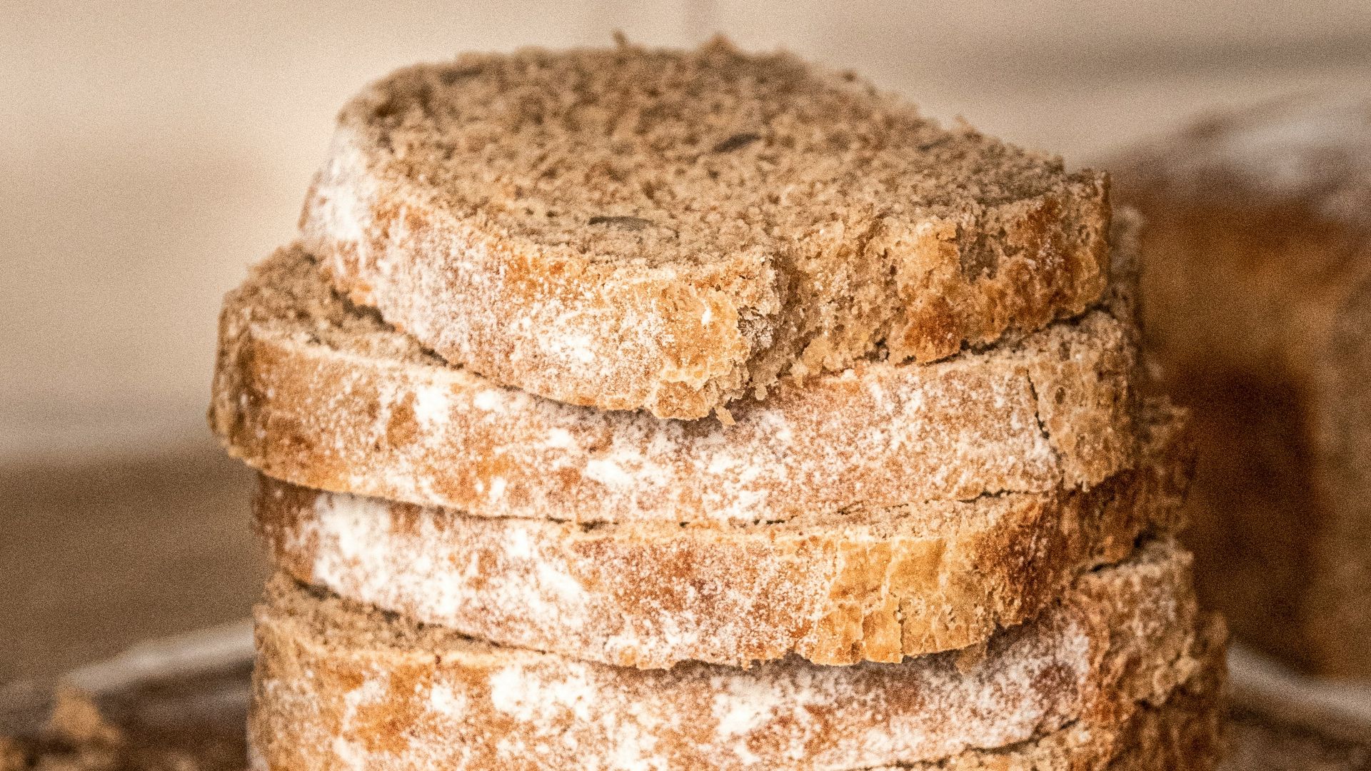 stack of brown cookies on brown sand
