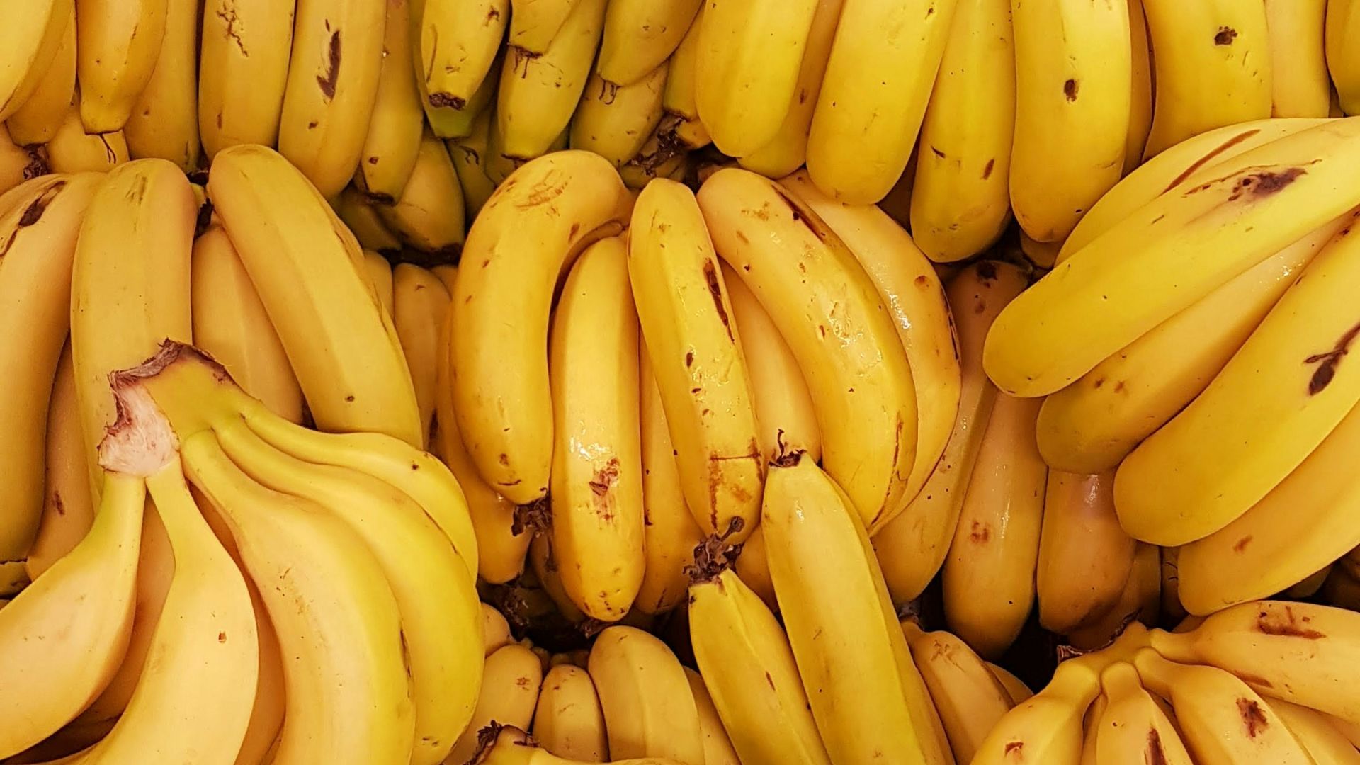 yellow banana fruit on brown wooden table