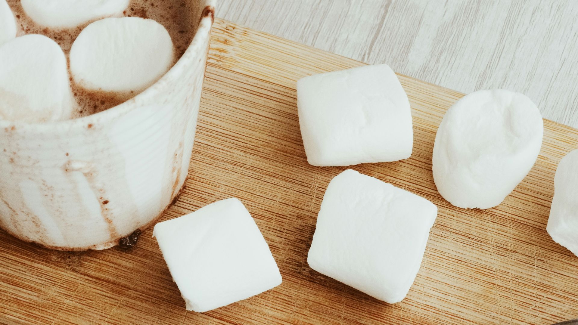 marshmallows and hot chocolate