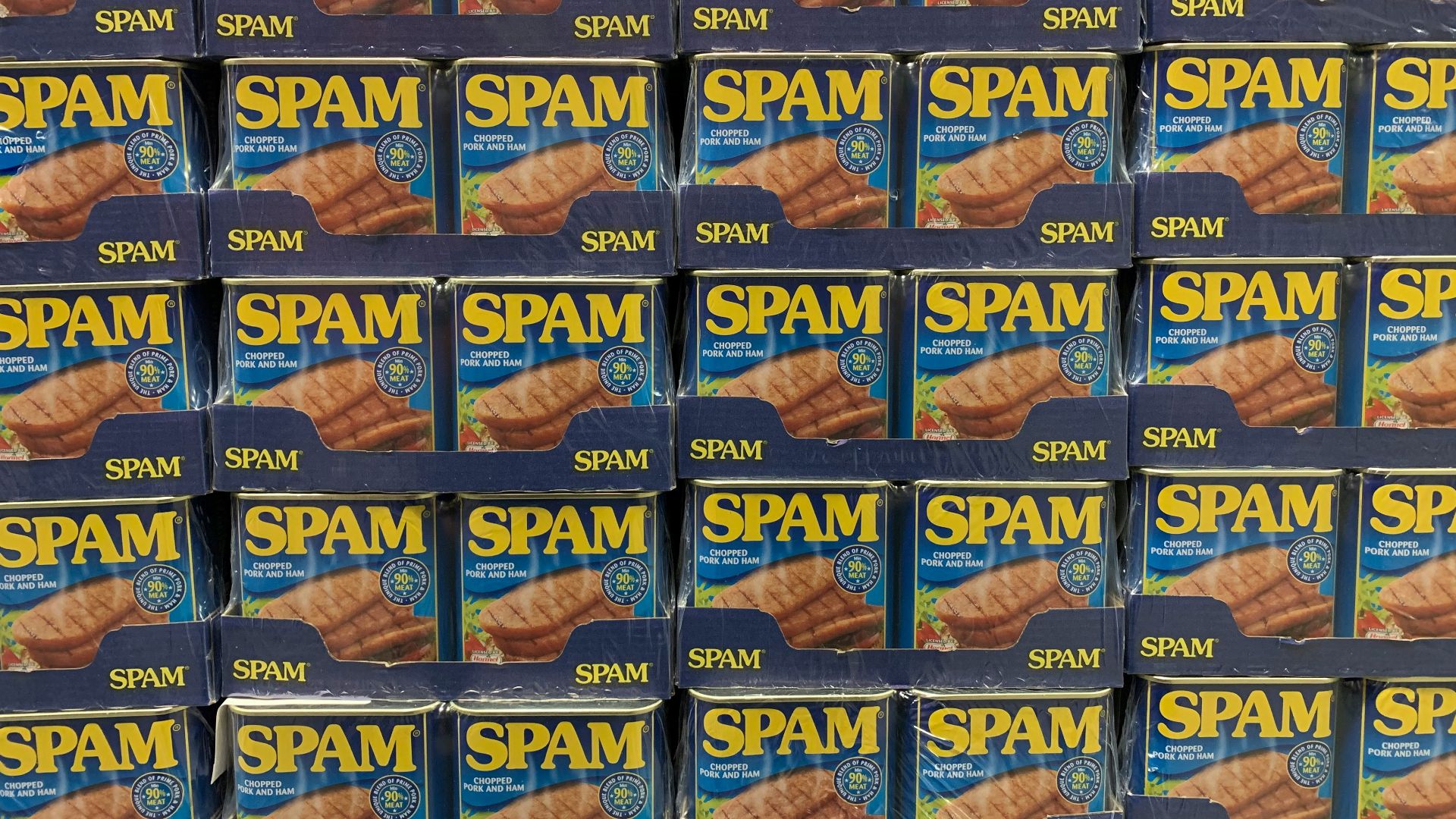 blue and brown cardboard boxes