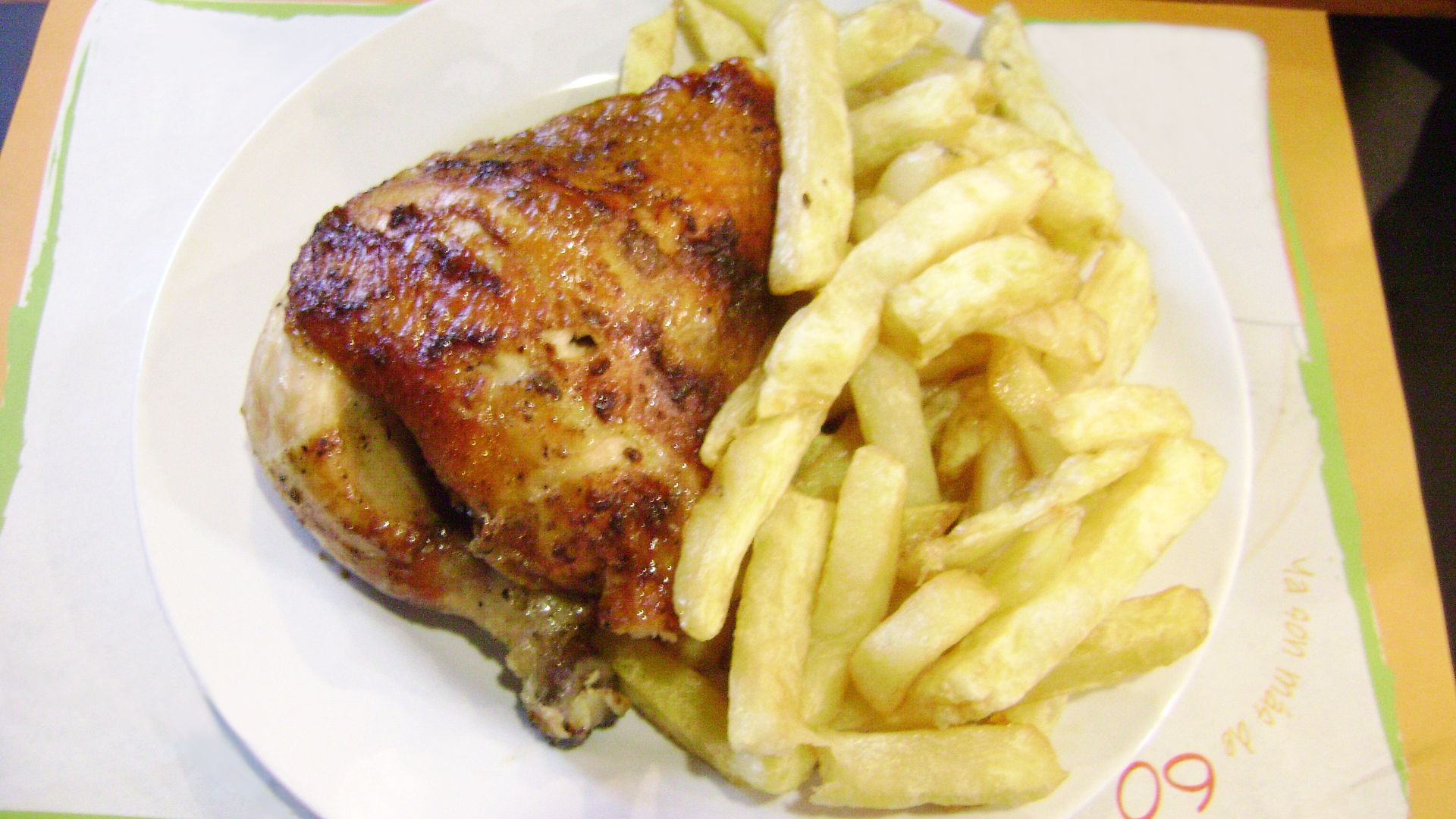 File:Pollo a la brasa pierna con papas.JPG