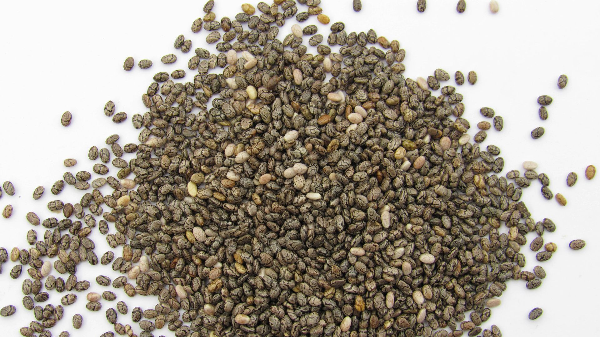 a pile of seeds on a white surface