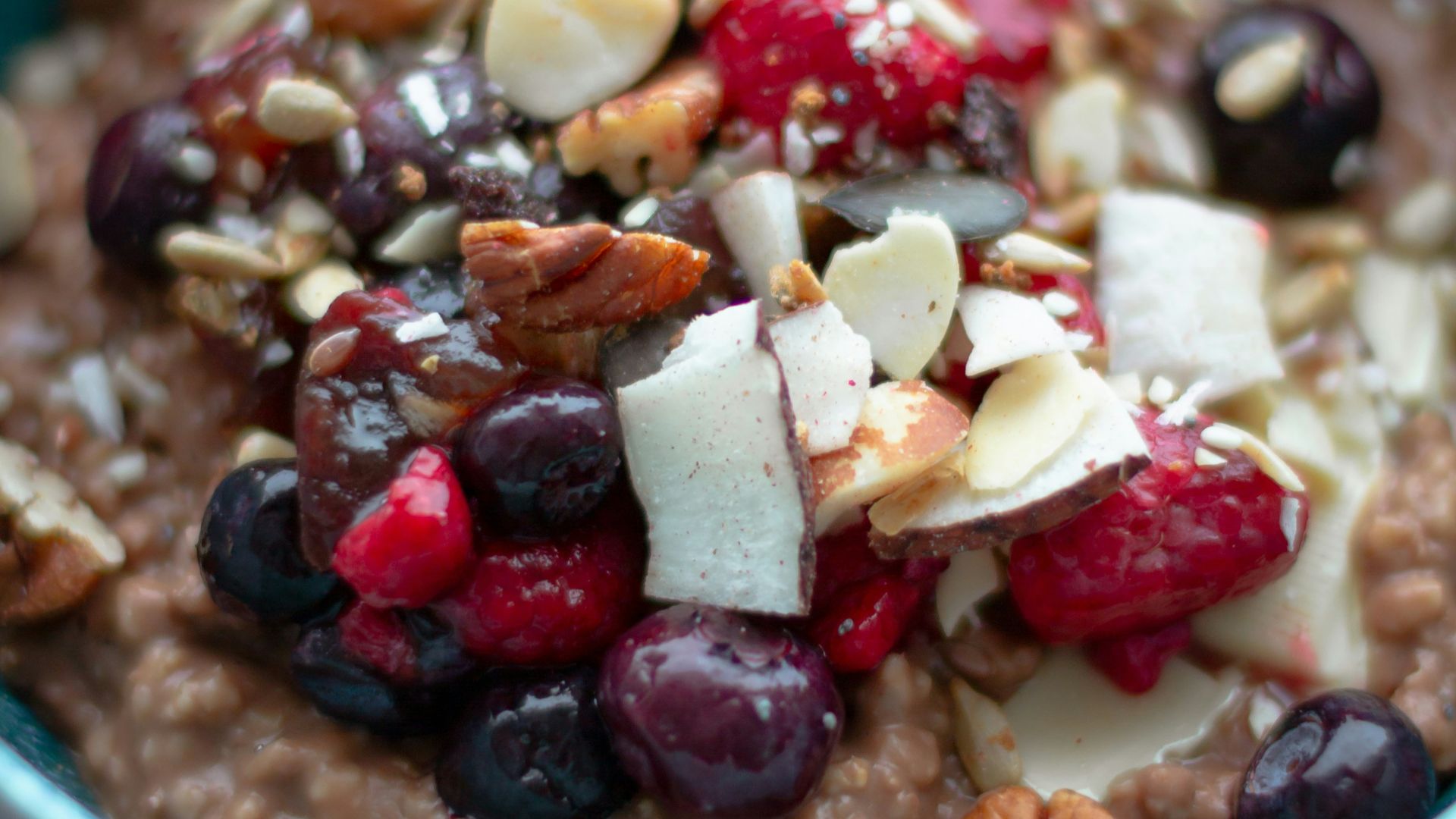 red and white fruit salad on white ceramic bowl