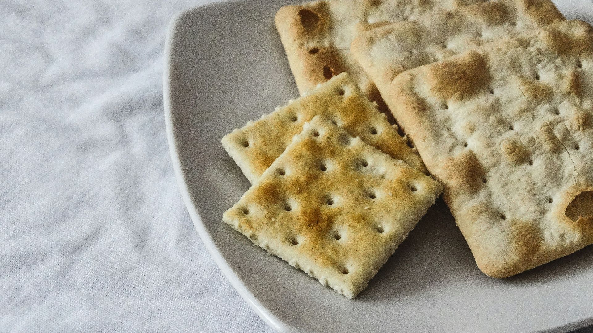brown biscuits on white ceramic plate