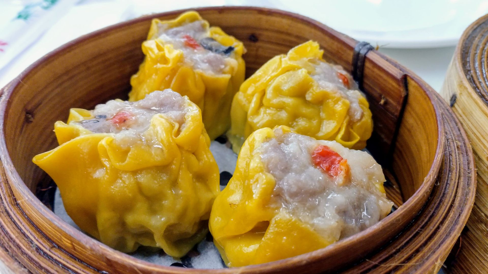 File:Yellow dim sum in steamer basket.jpg