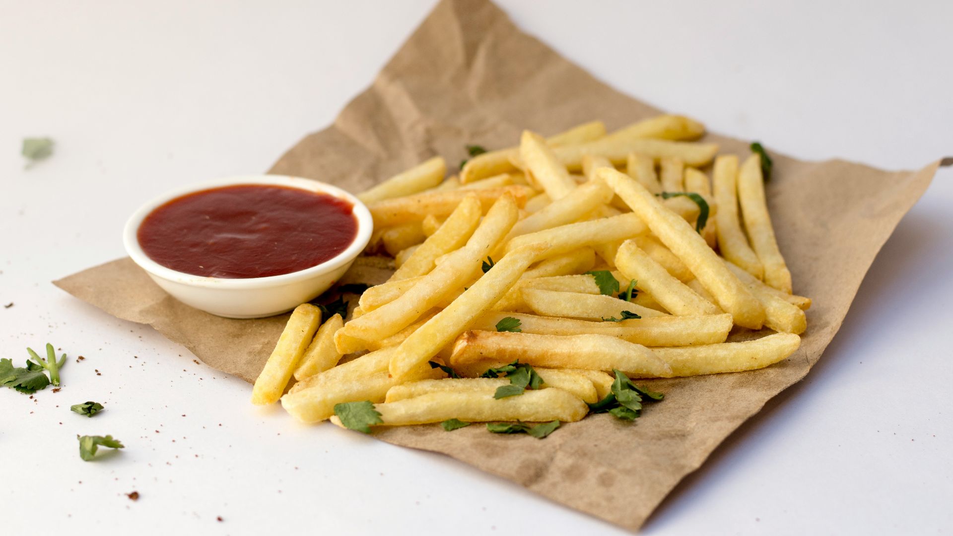 fries and ketchup