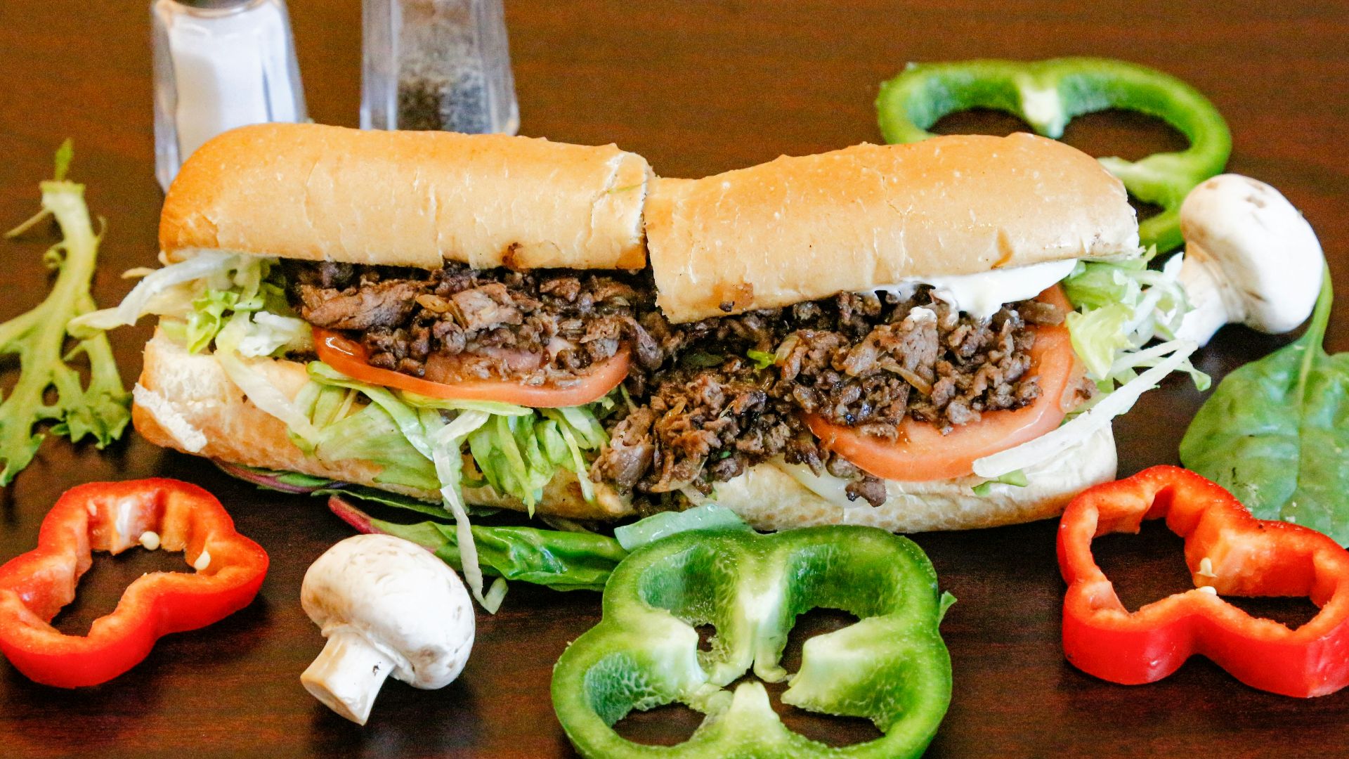 burger with lettuce and tomato