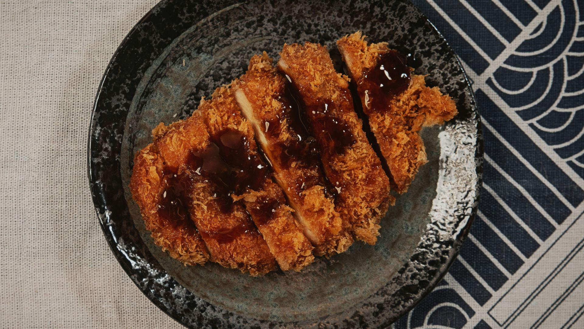 a plate of food that is on a table