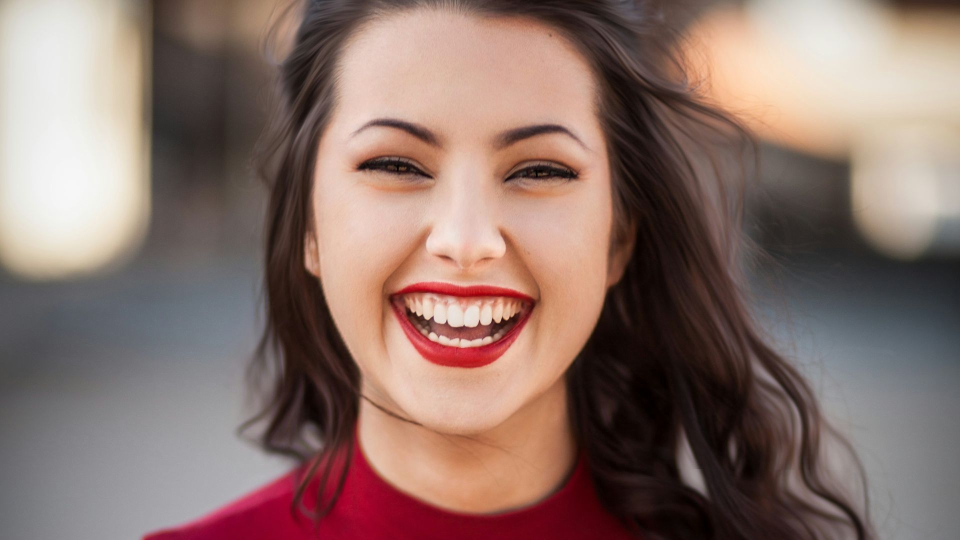 closeup photography of woman smiling