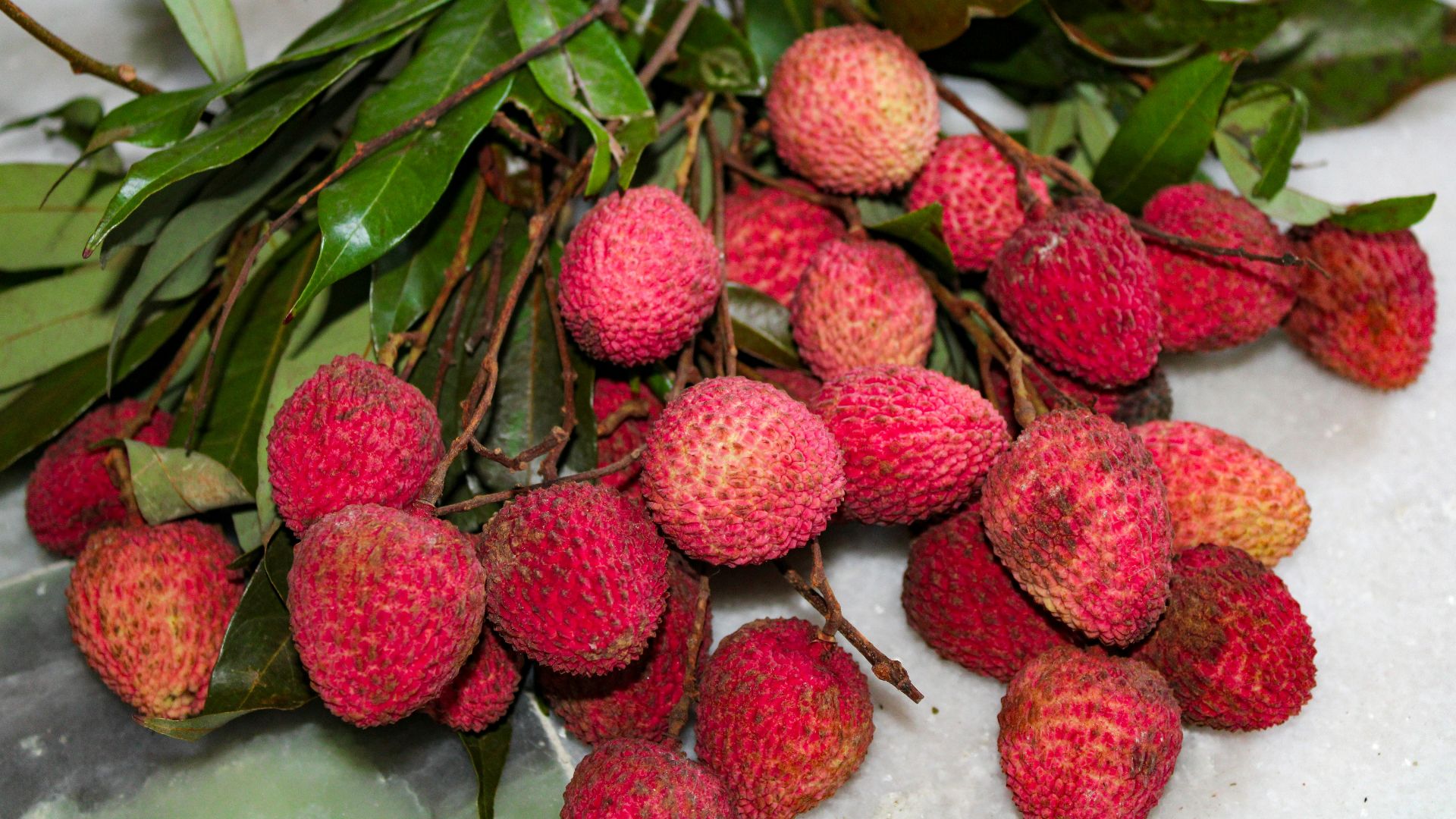 a group of raspberries