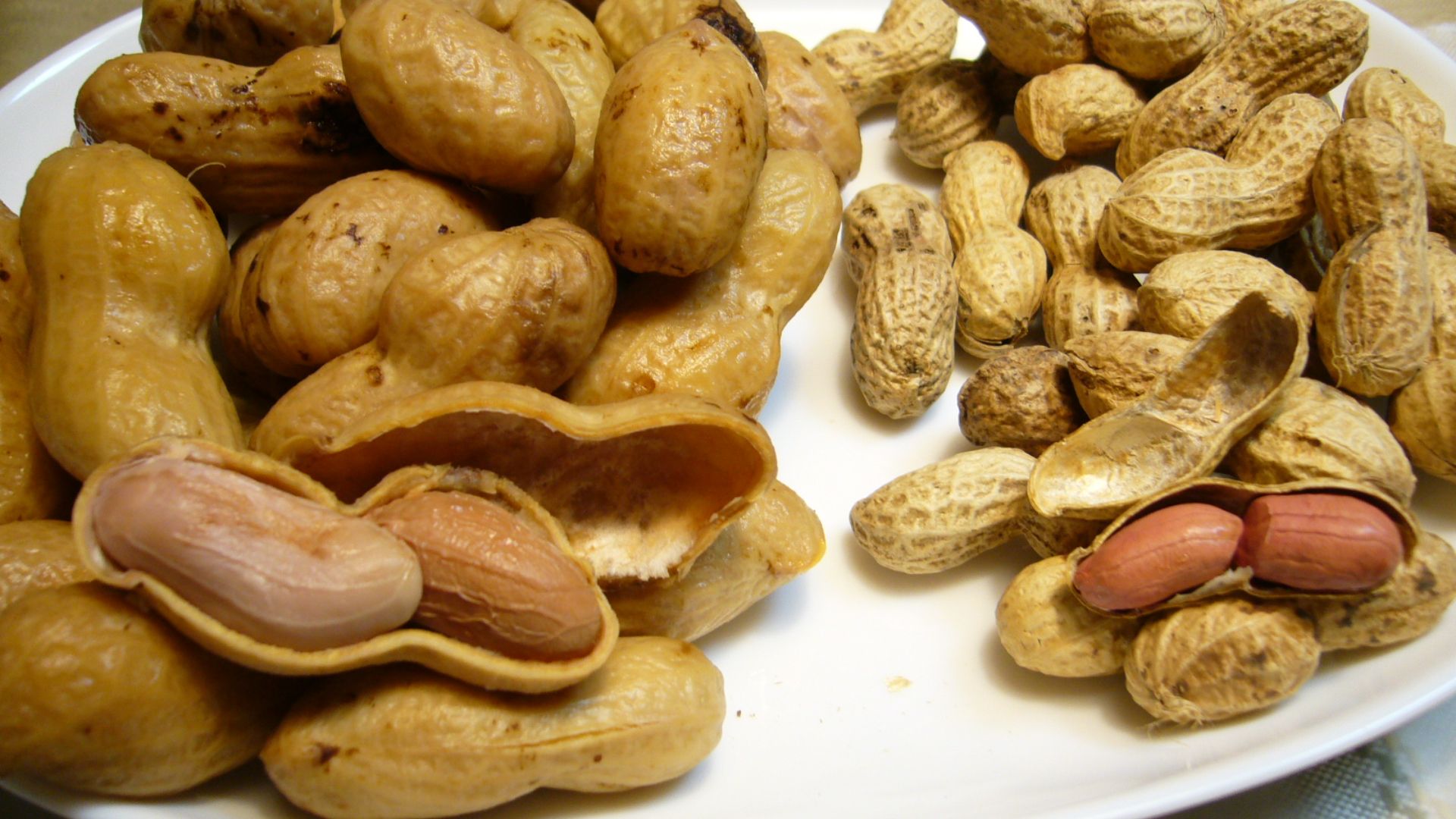 File:Boiled big peanuts & normal peanuts, Katori City, Japan.jpg