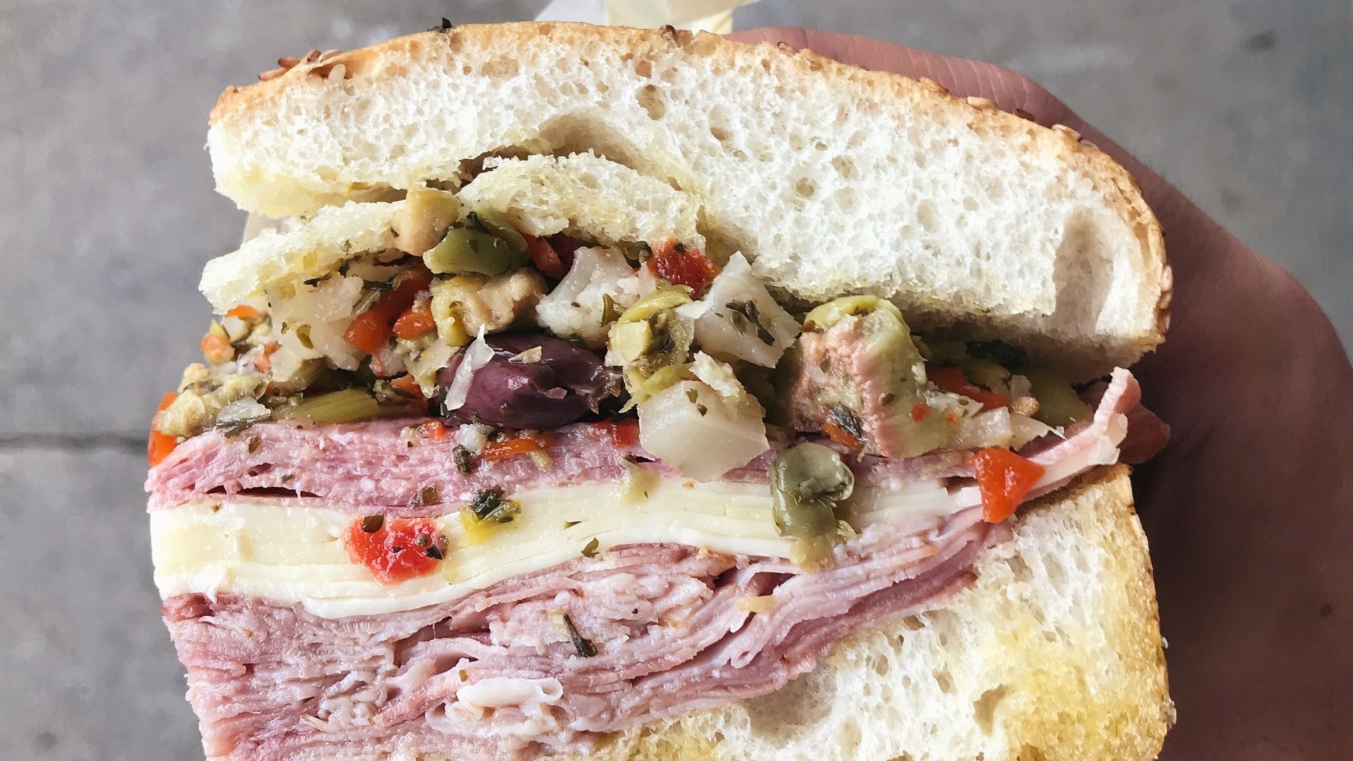 File:Muffuletta sandwich in New Orleans.jpg