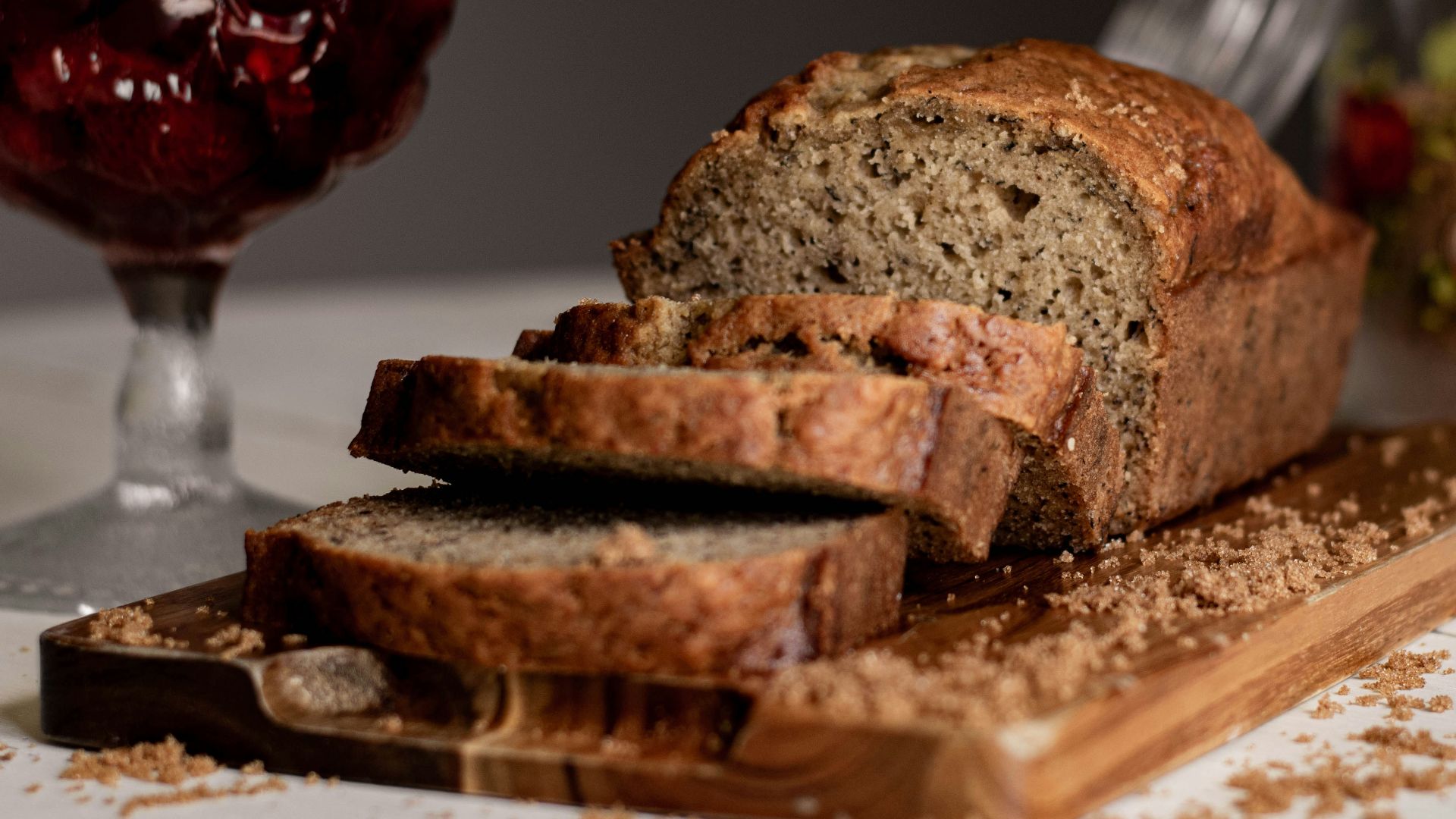 sliced bread on brown wooden chopping board