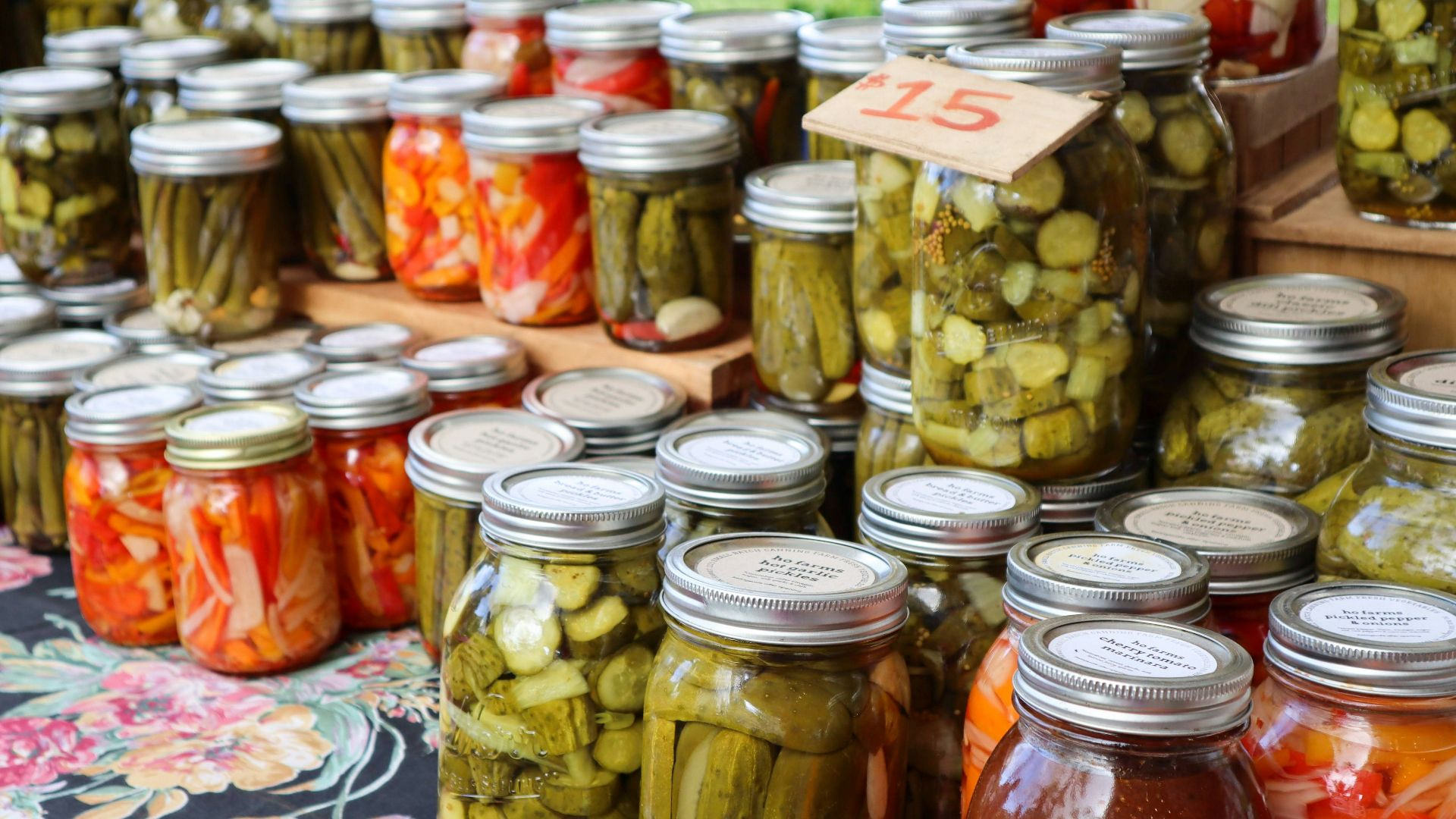 clear glass jars with candies