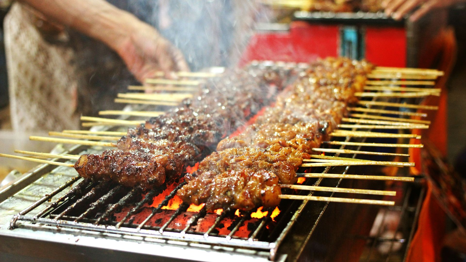 grilled meat on charcoal grill