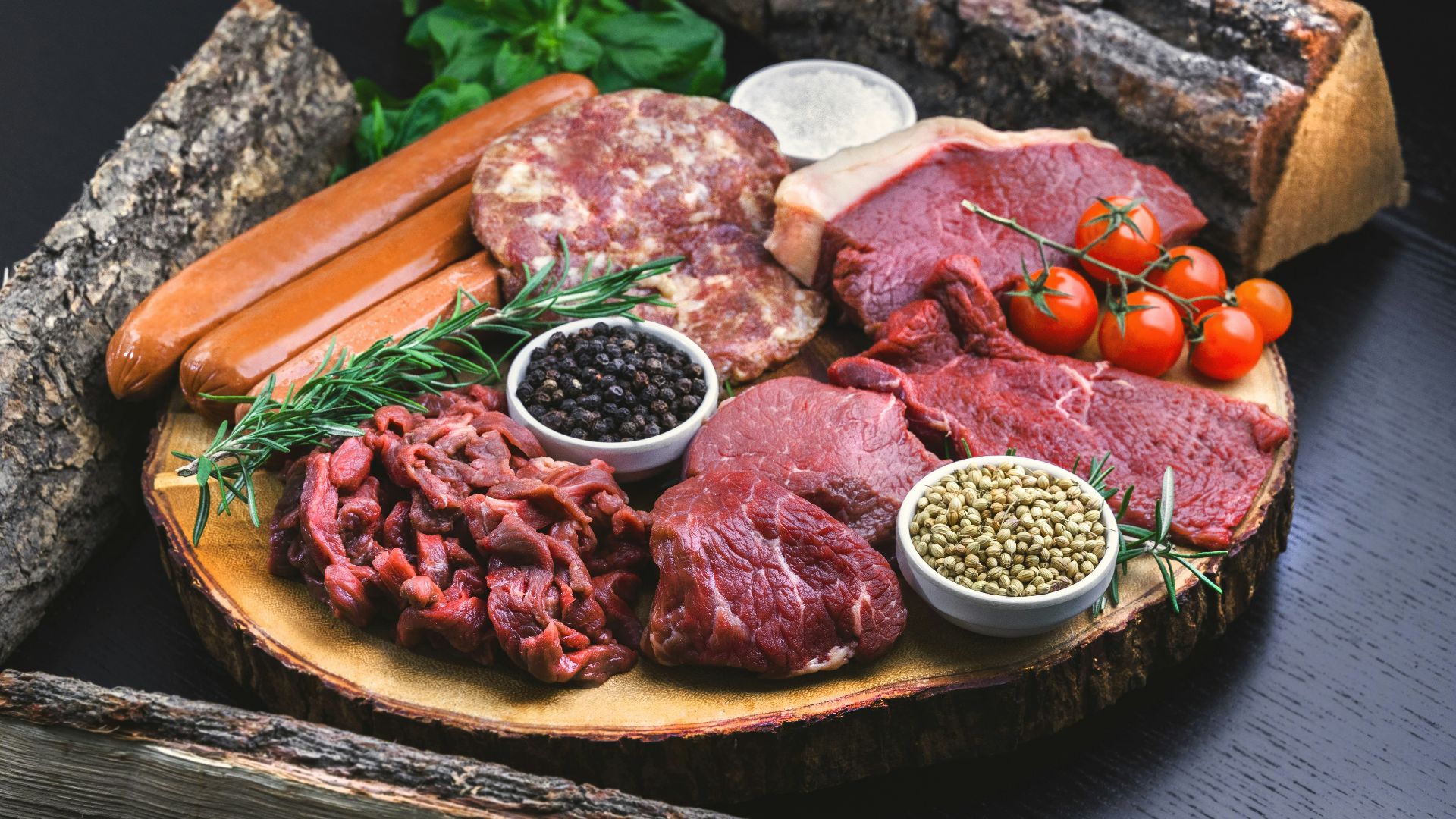 raw meat on white ceramic plate