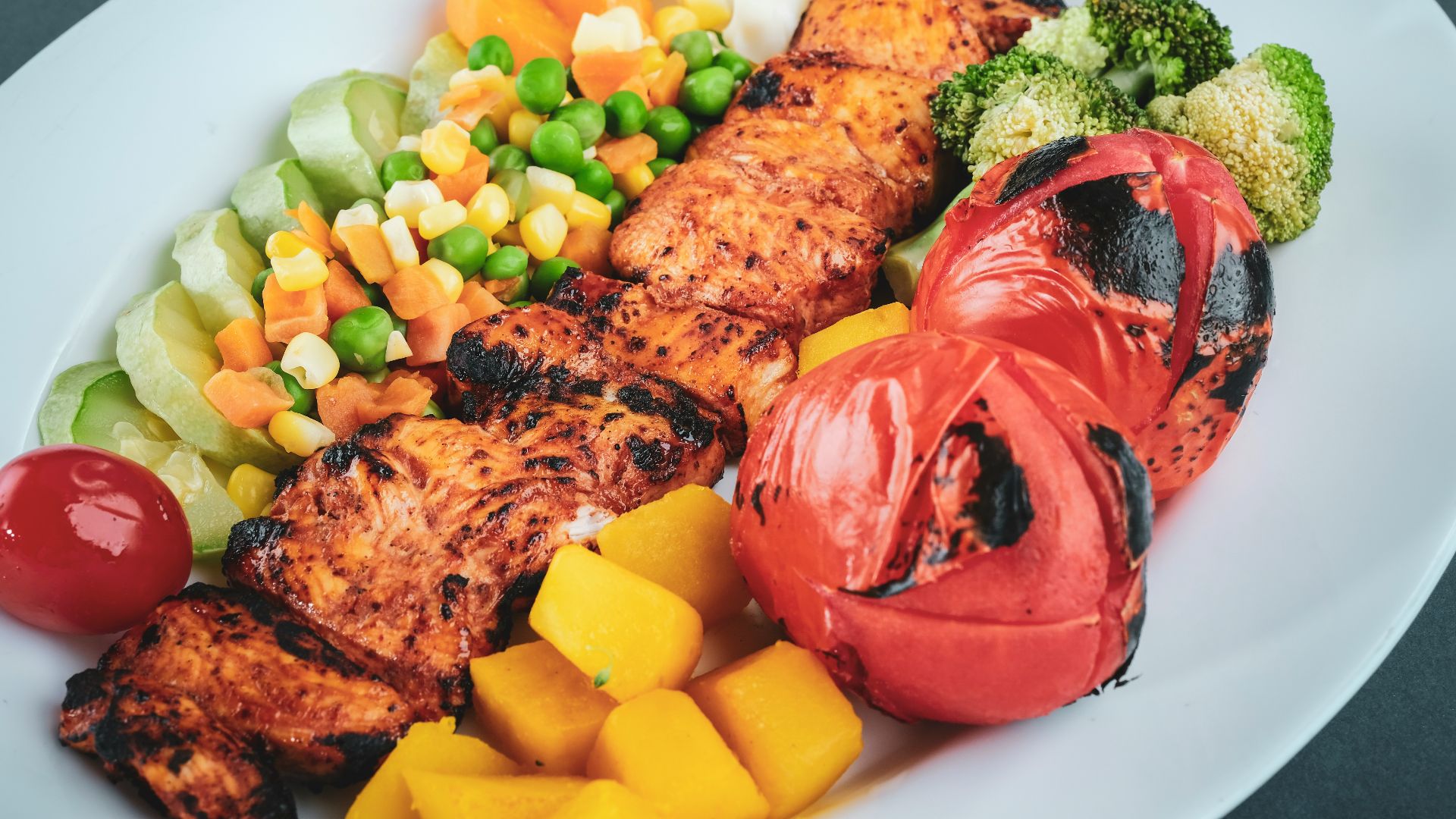 cooked food on white ceramic plate