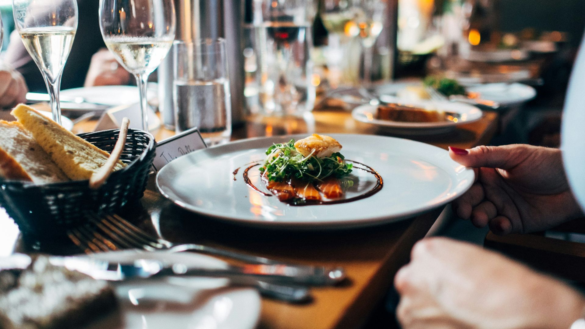 dish on white ceramic plate