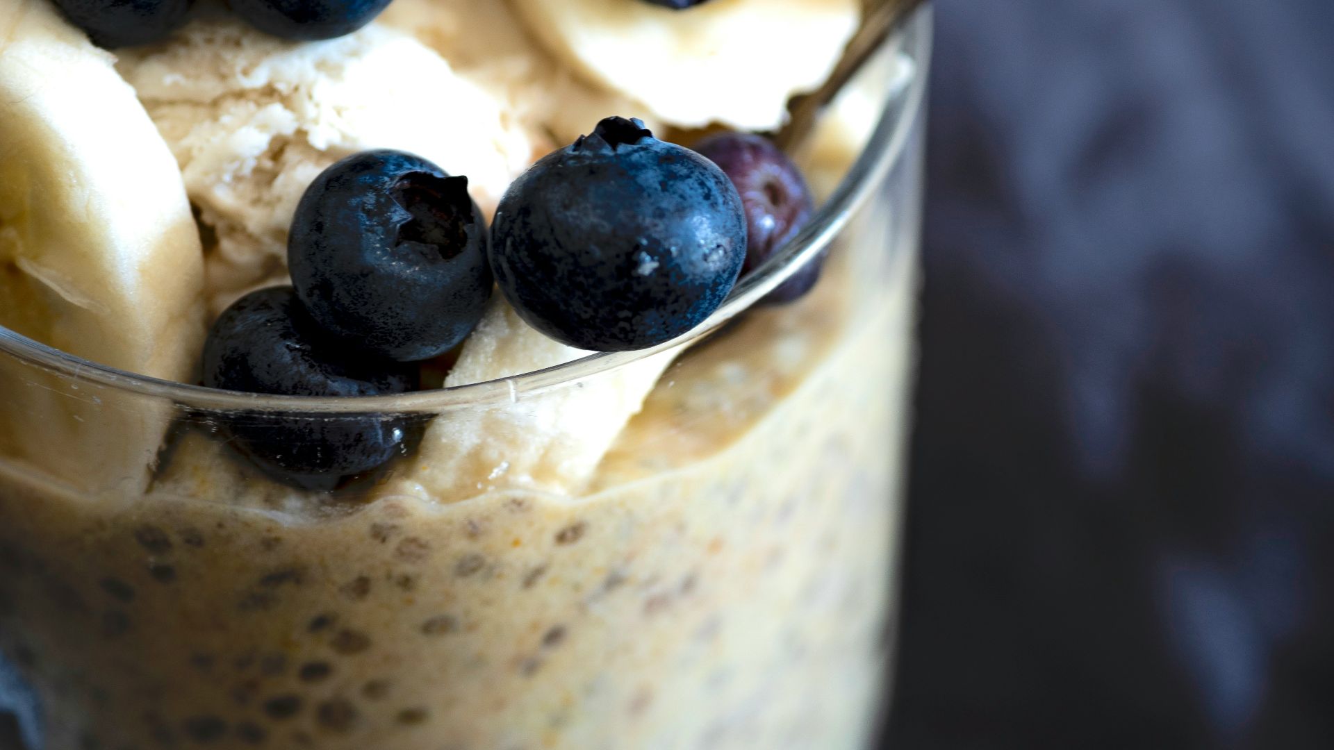 a bowl of cereal with blueberries