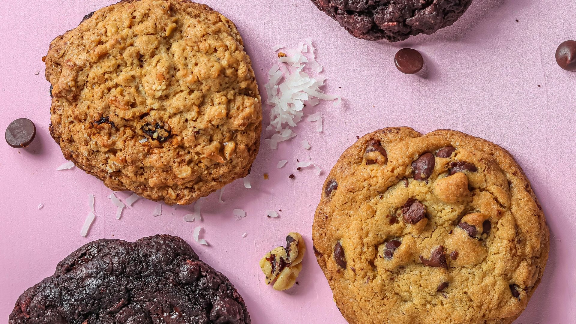 brown cookies on white surface