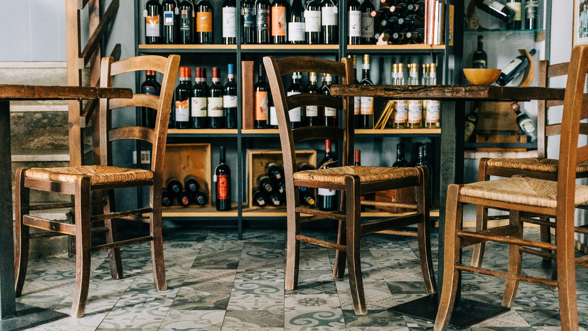 brown wooden chairs and table