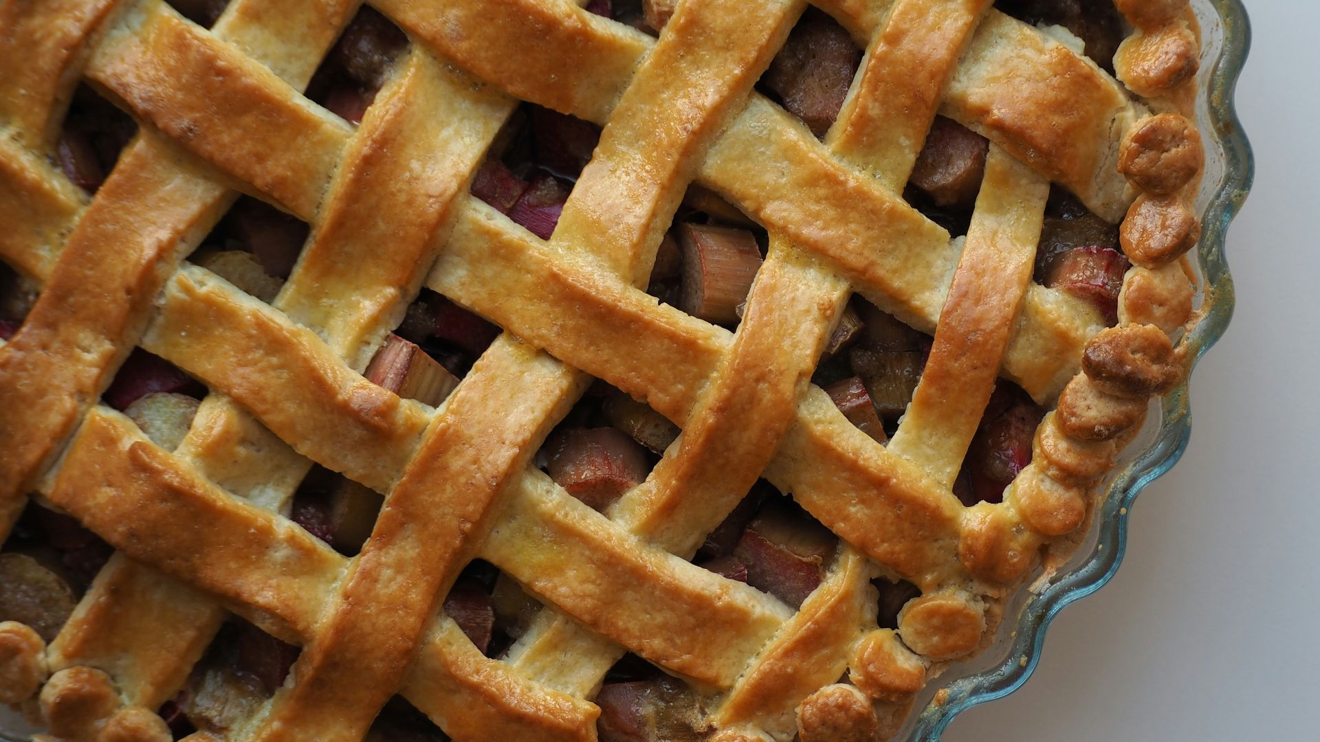 a close up of a pie on a table