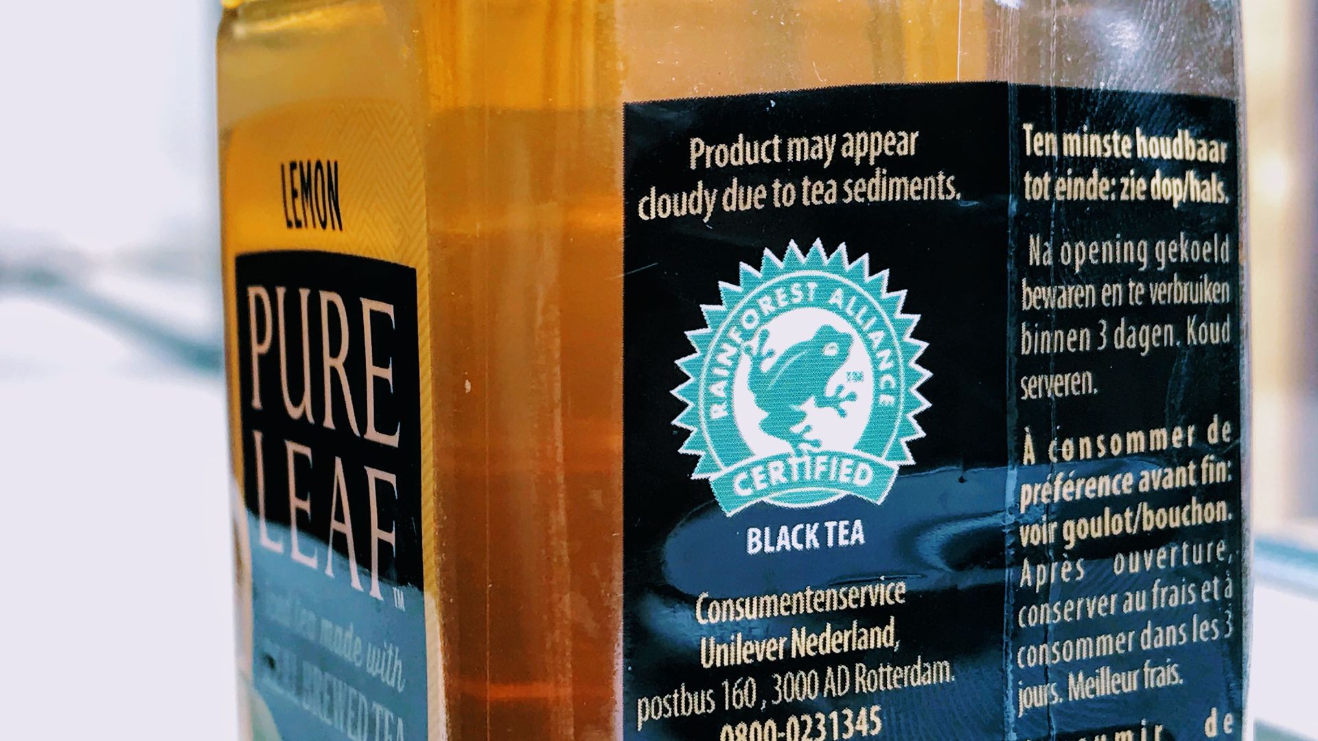 File:Rainforest Alliance Certified logo on PureLeaf ice tea.jpg
