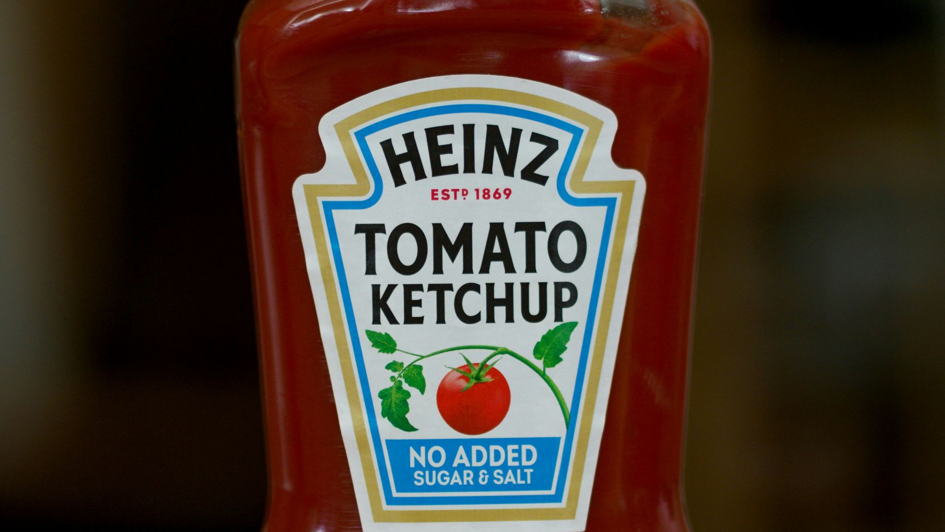 heinz tomato ketchup bottle on brown wooden table