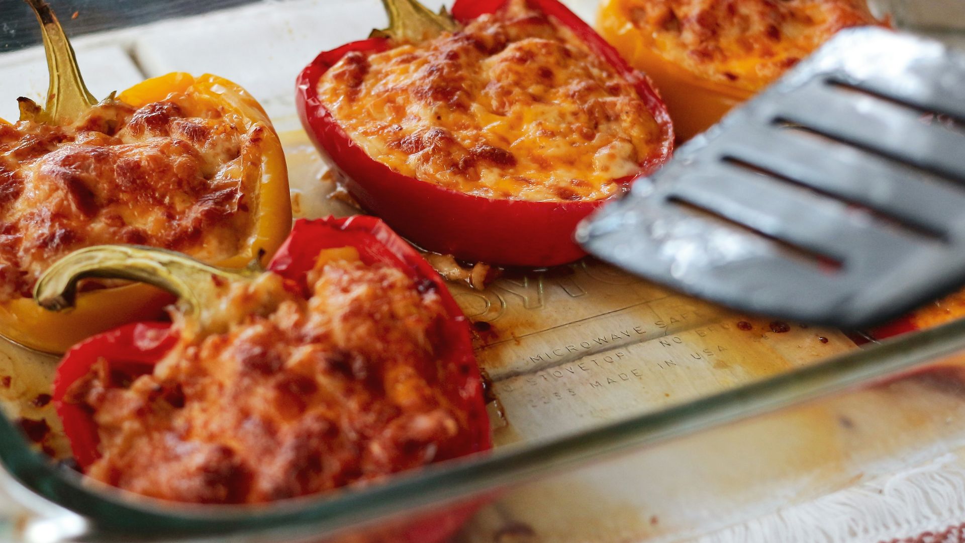 stainless steel fork on red sauce