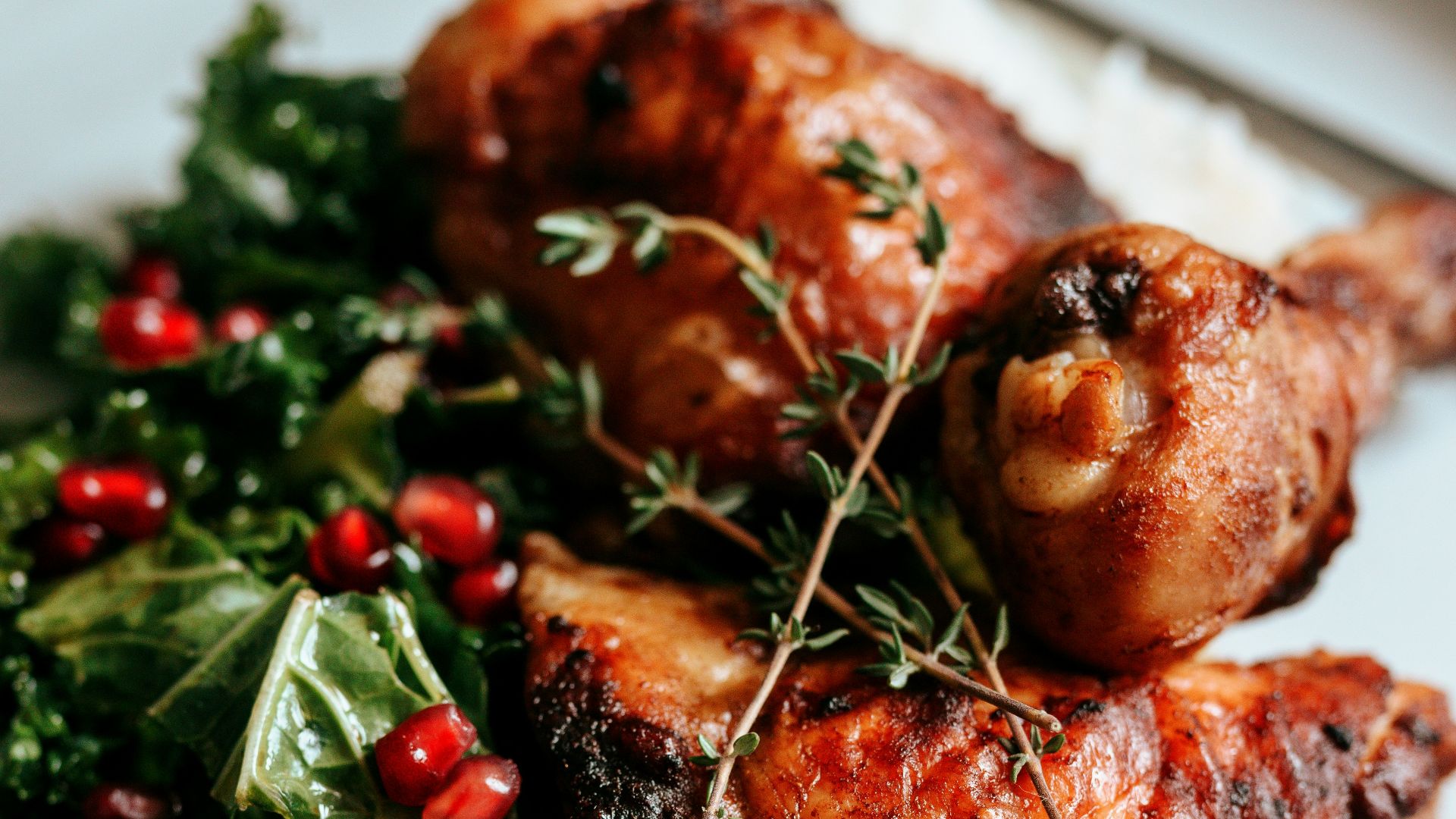 cooked food on white ceramic plate